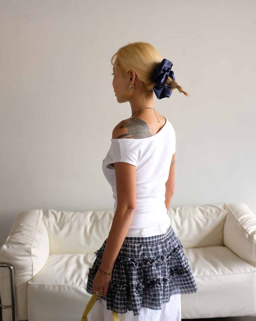 111509 Asymmetrical Off Shoulder Top