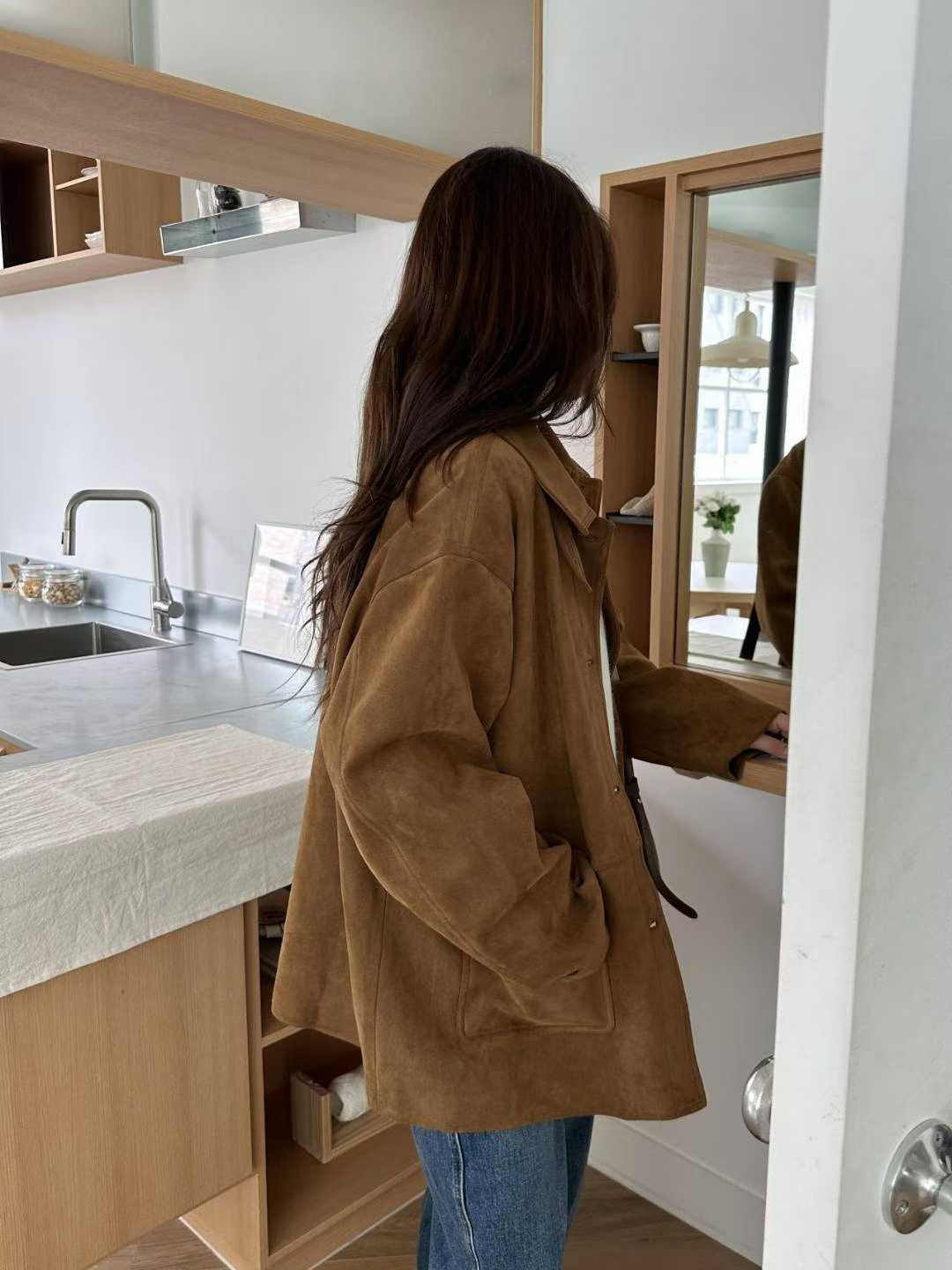 111541 - Faux Suede Autumn Coat