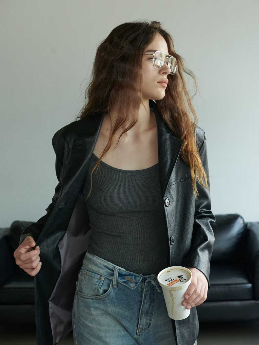 111530 - 90s Leather Jacket (PU)