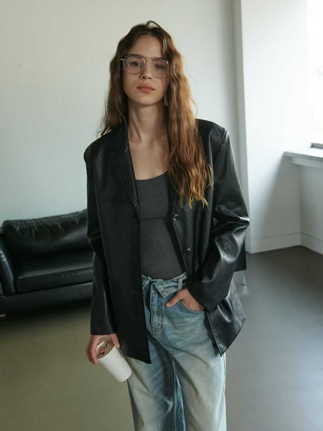 111530 - 90s Leather Jacket (PU)
