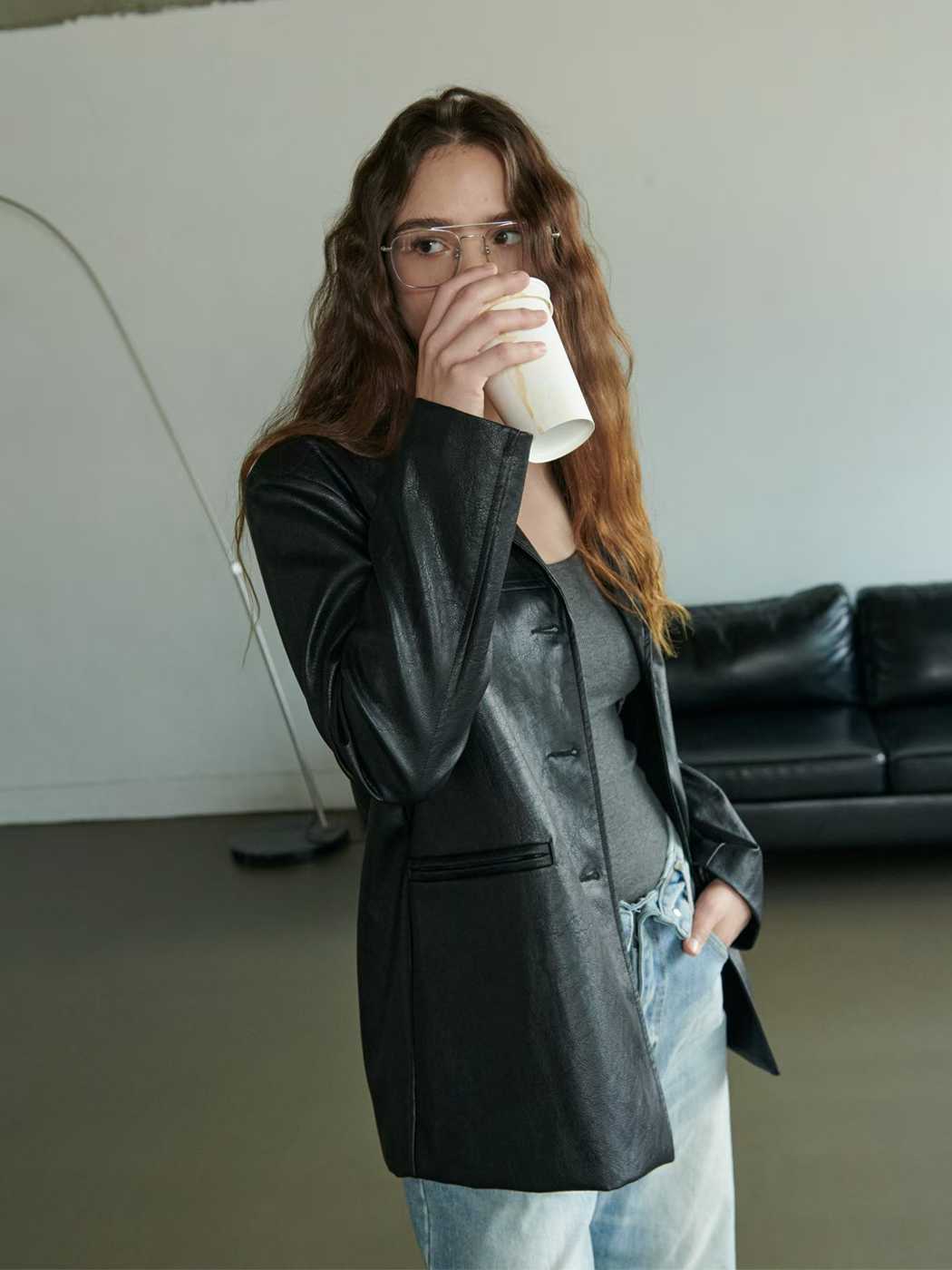 111530 - 90s Leather Jacket (PU)
