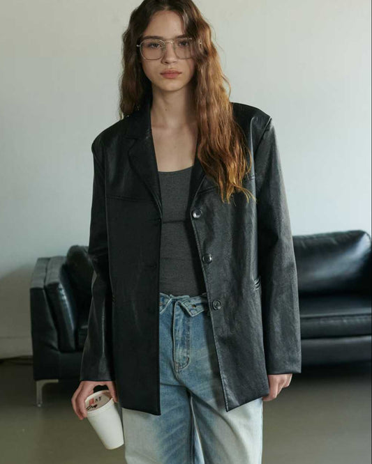 111530 - 90s Leather Jacket (PU)