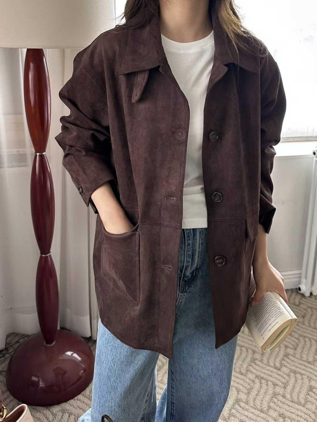 111541 - Faux Suede Autumn Coat