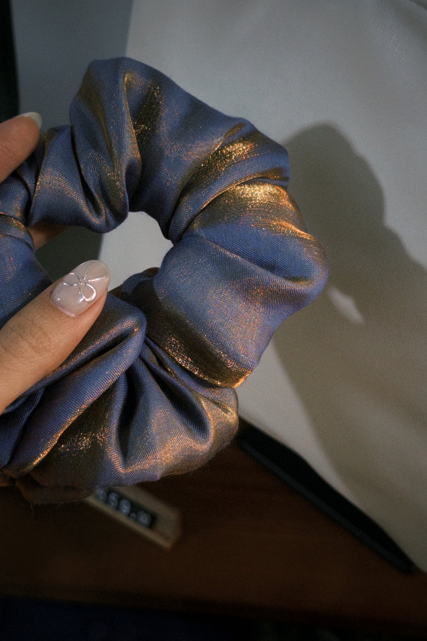 Galaxy Grey Yellow Scrunchie