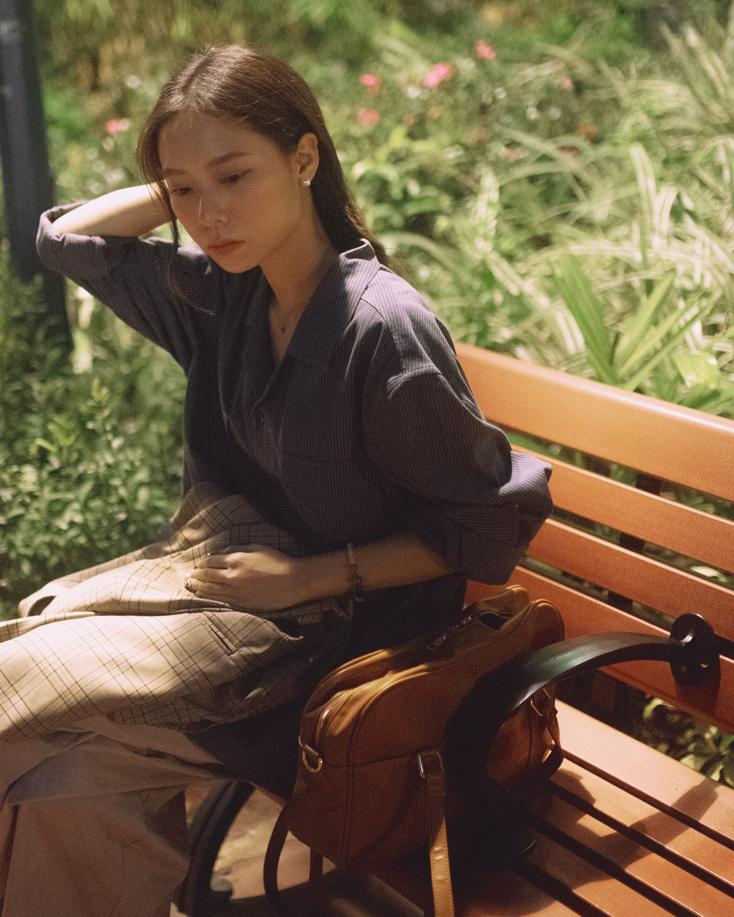 Lia Pocket Shirt - Striped Navy