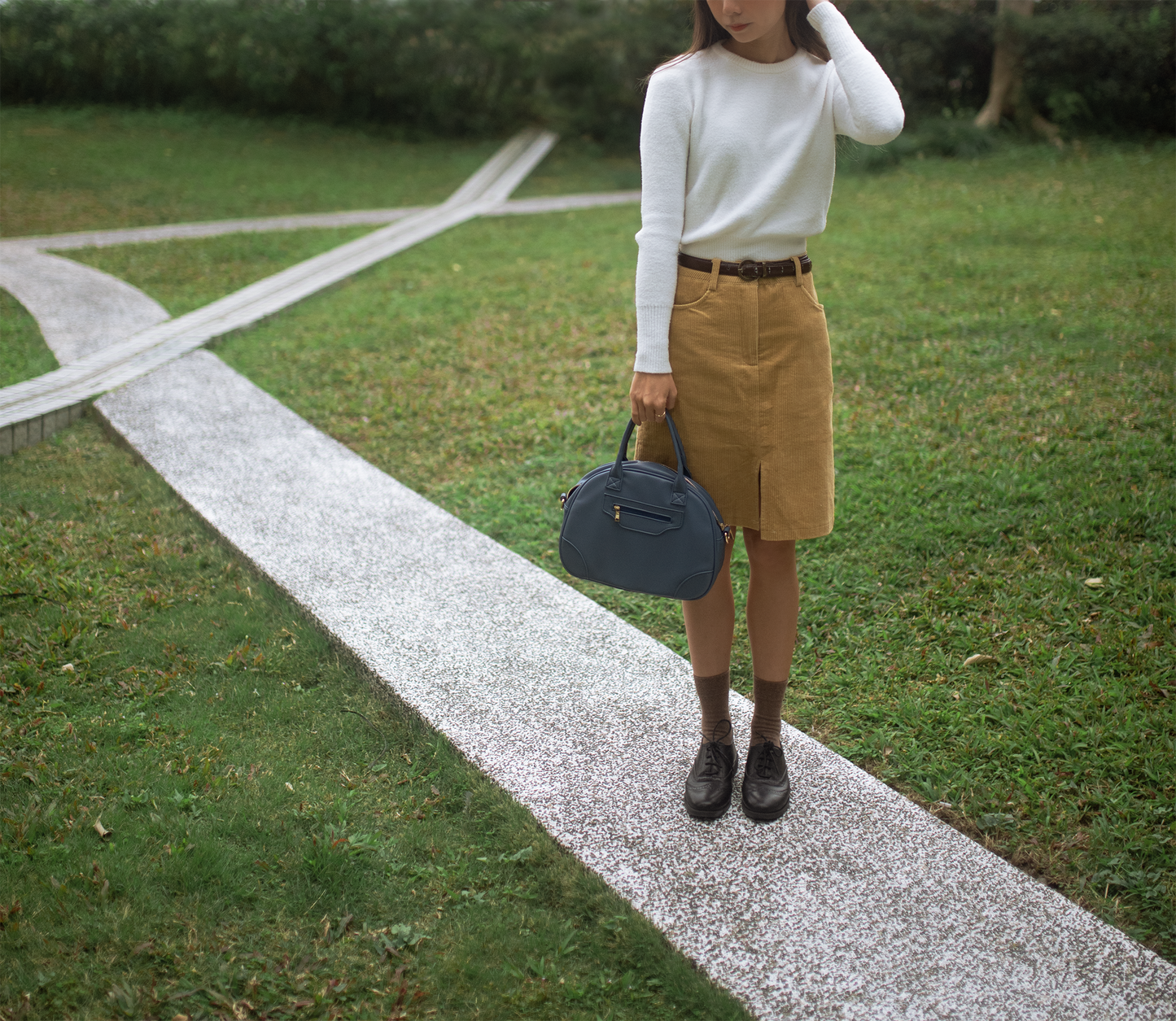Bread Bag - Pu Leather Blue Dusk