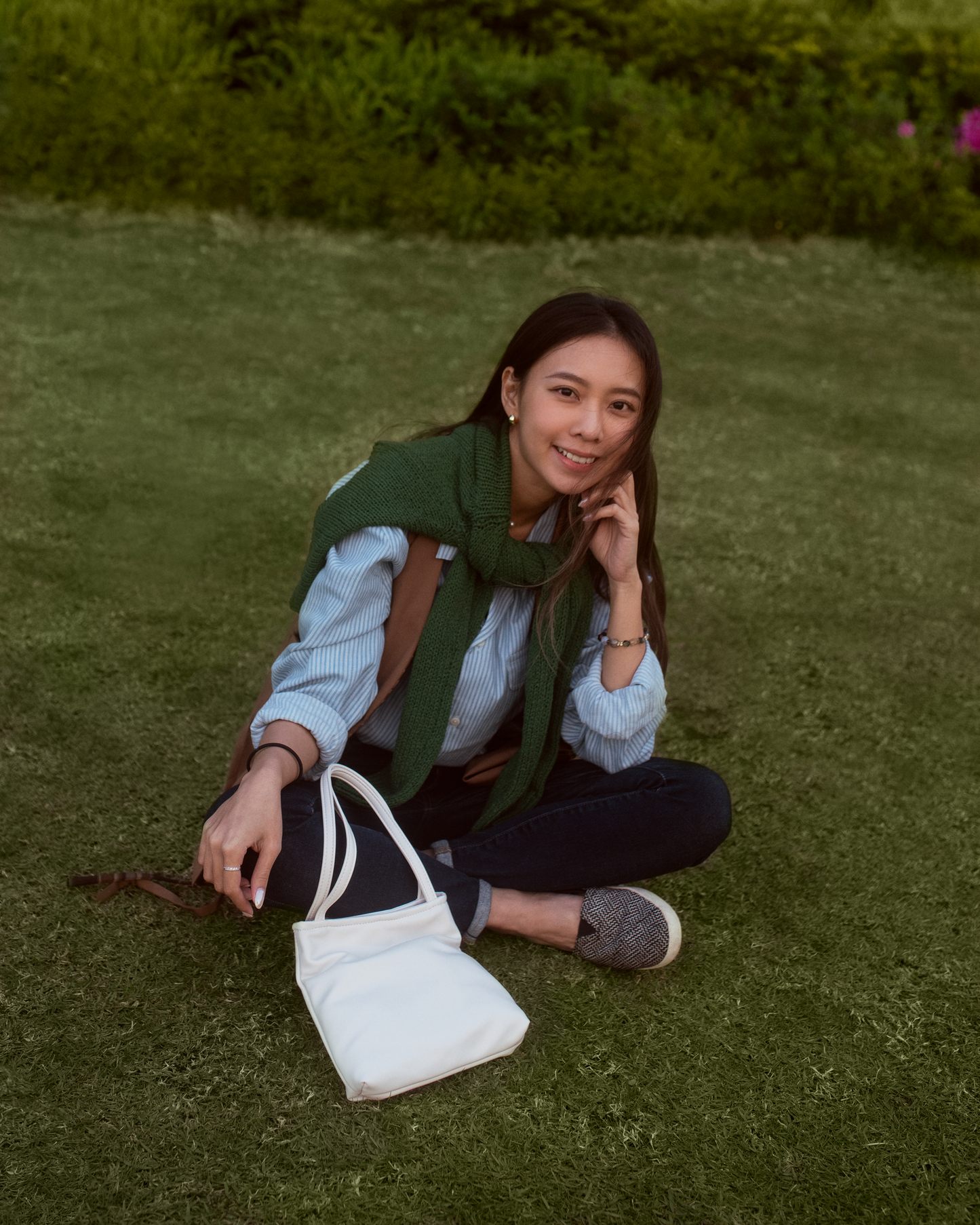 Lia Pocket Shirt - Striped Light Blue