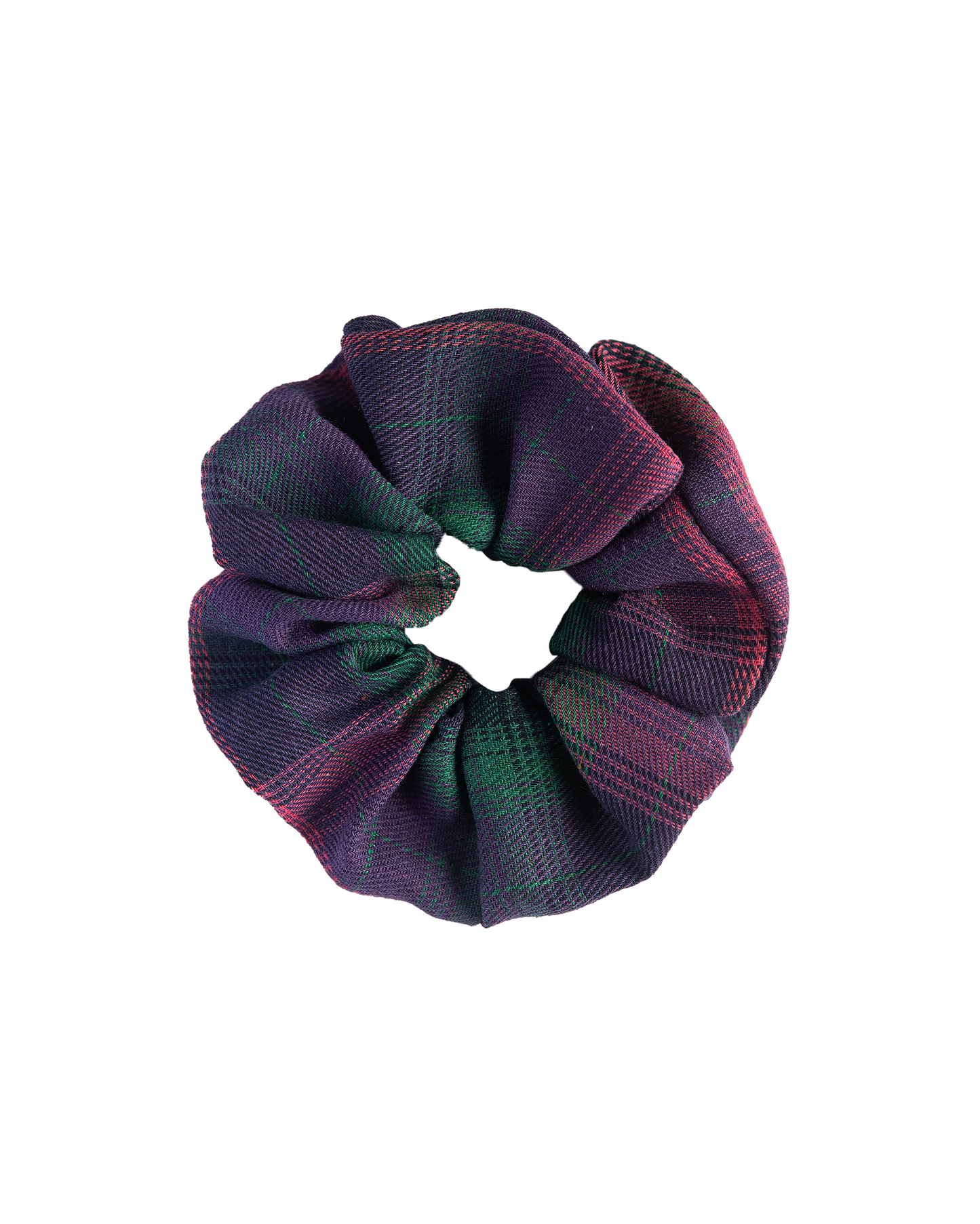 England Purple Checkered Scrunchie