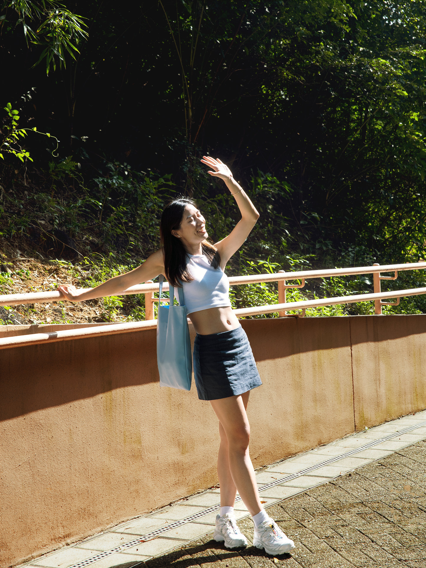 Sq.Tote - PU leather Babyblue