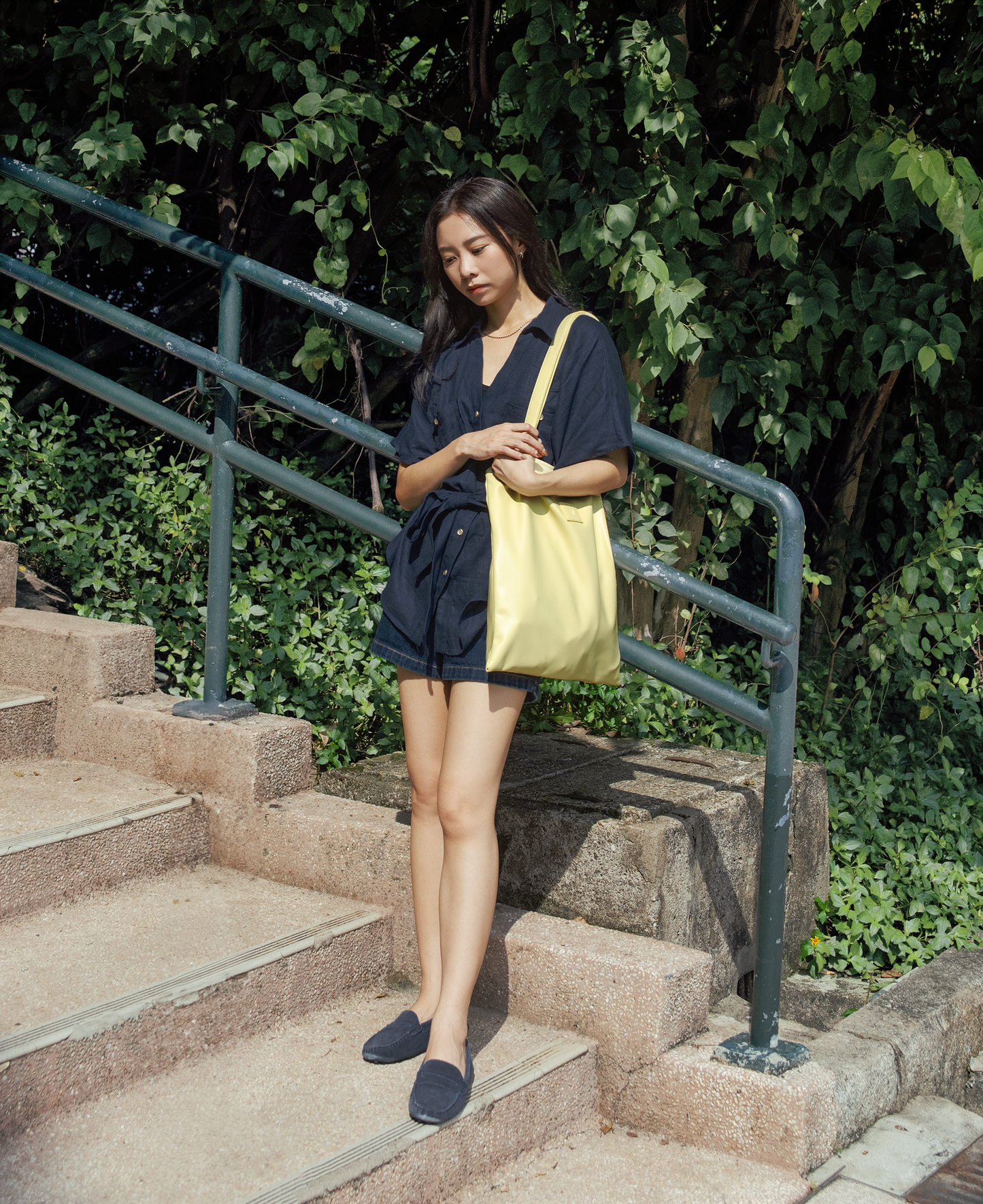 Sq.Tote - PU leather Butter