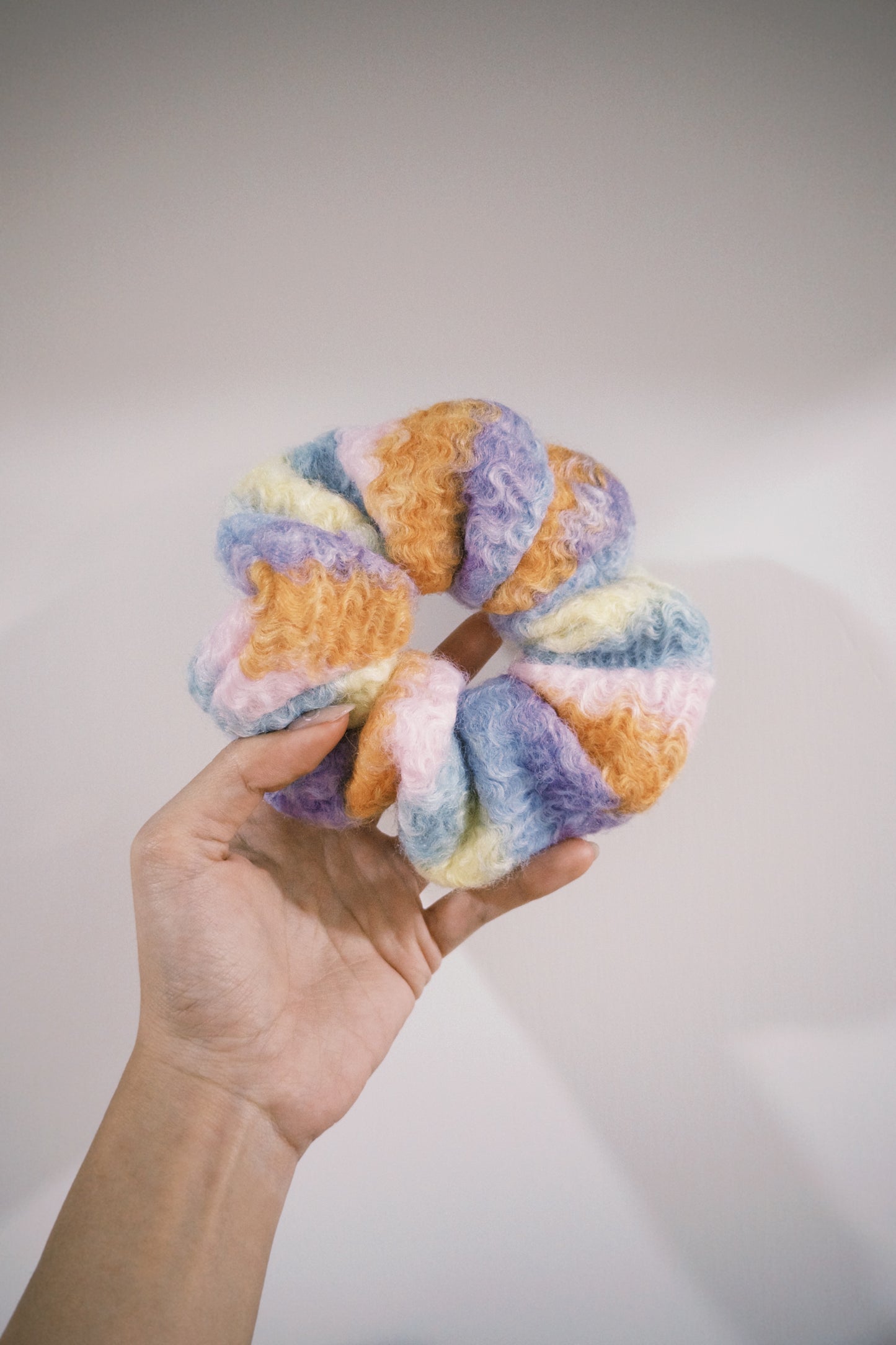 Fluffy Pastel Thick Scrunchie