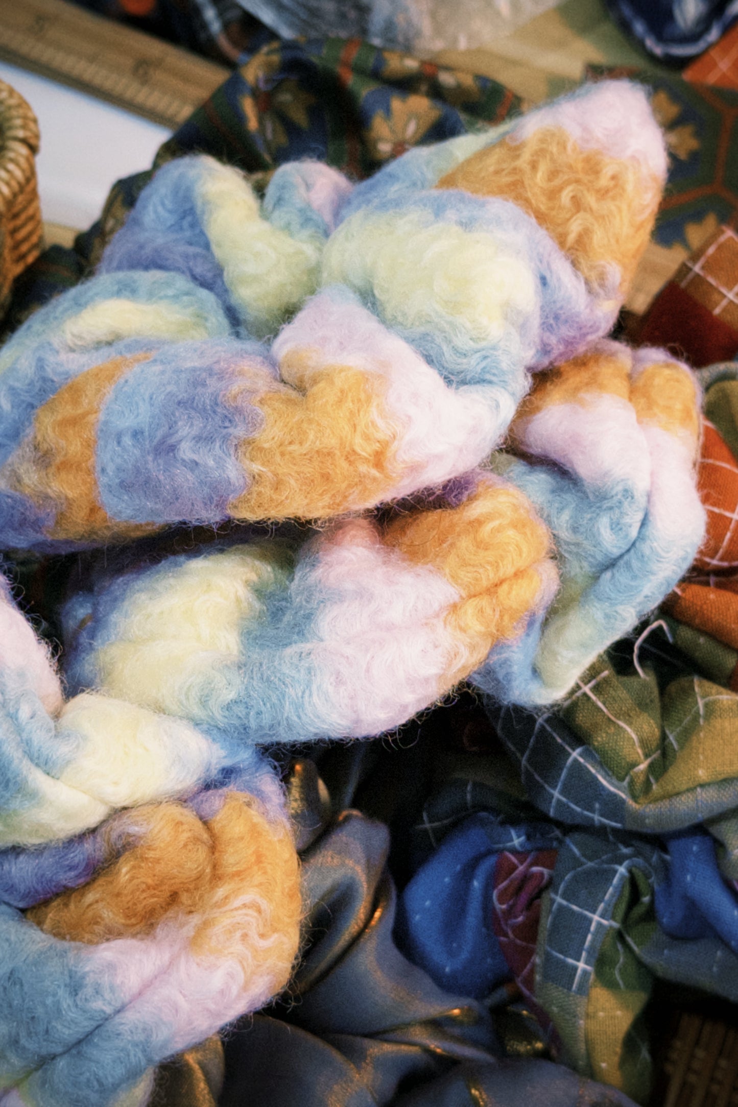 Fluffy Pastel Thick Scrunchie