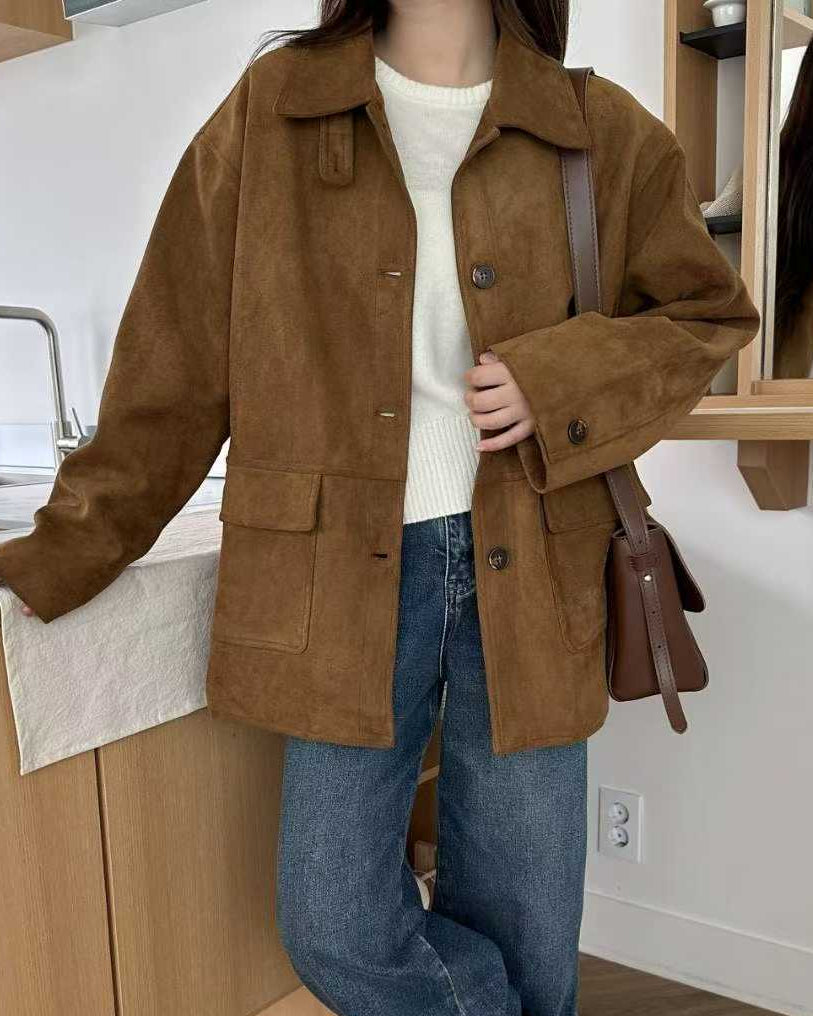 111541 - Faux Suede Autumn Coat