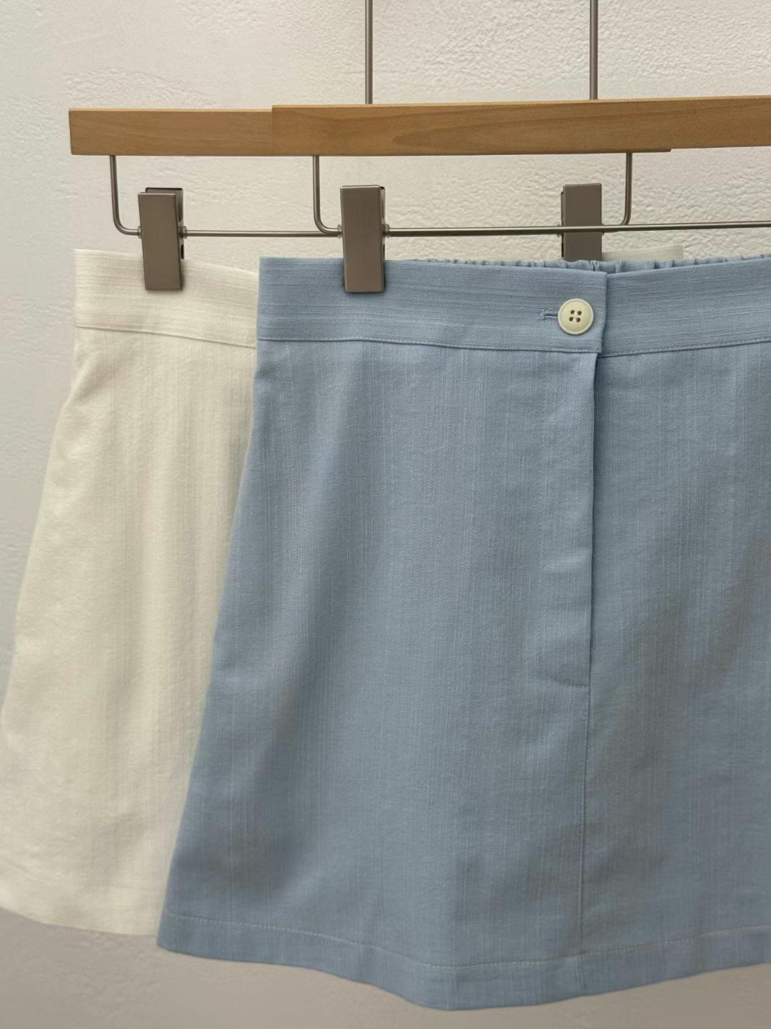 111512 - Banding White Mini Skirt