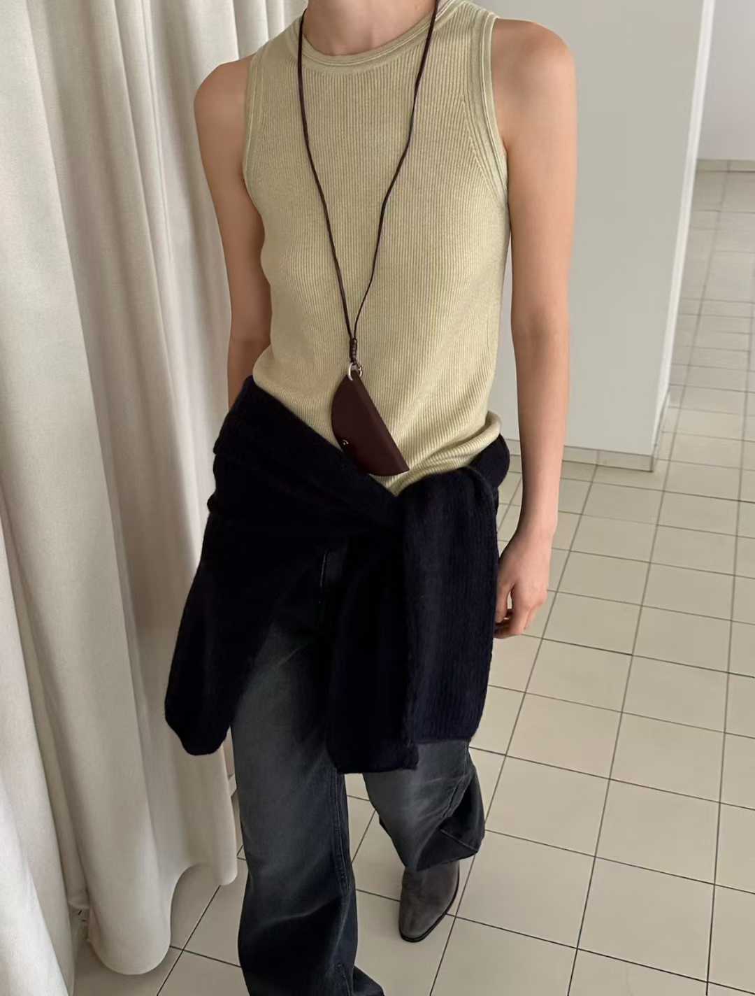 111528 - Earthy Ribbed Tank Top