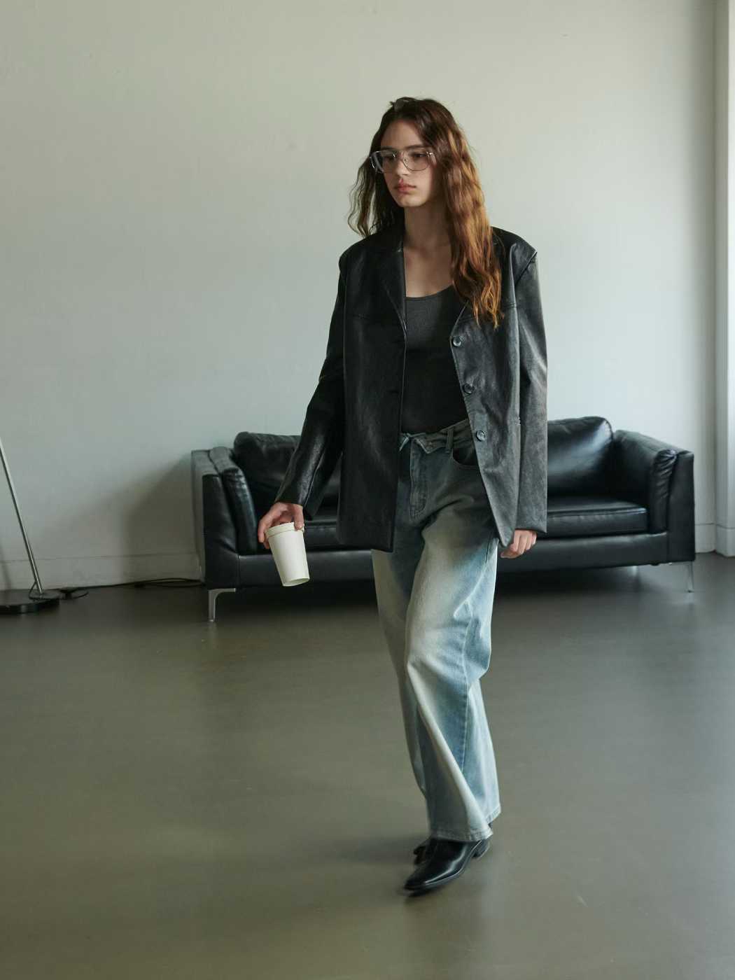 111530 - 90s Leather Jacket (PU)
