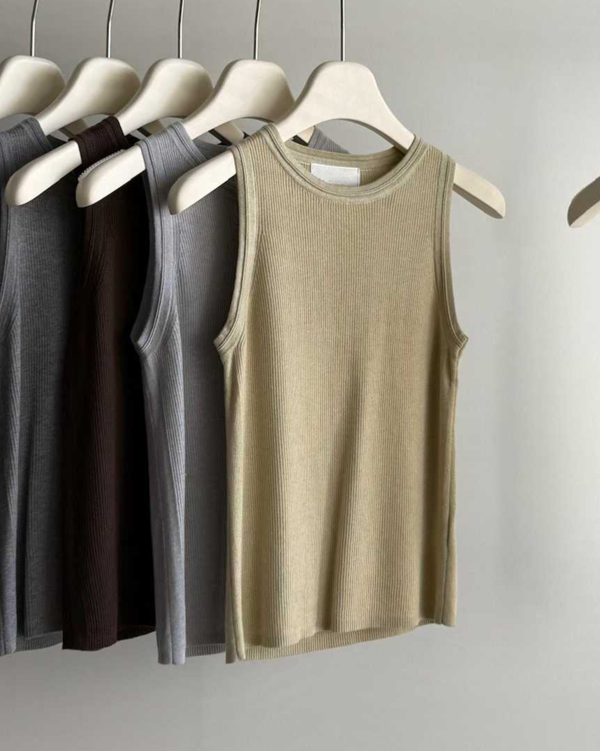 111528 - Earthy Ribbed Tank Top