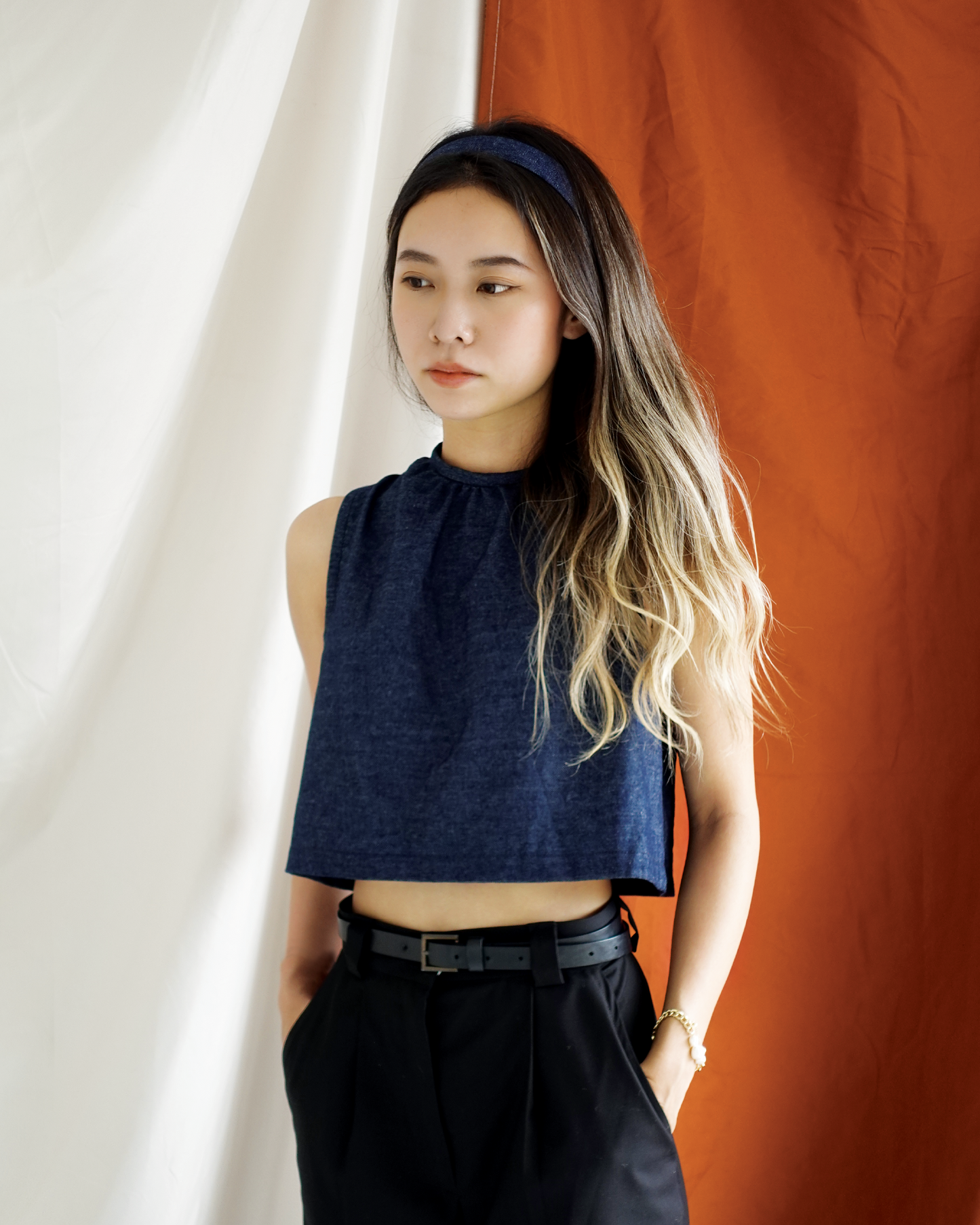 90s Rachel Top - Denim