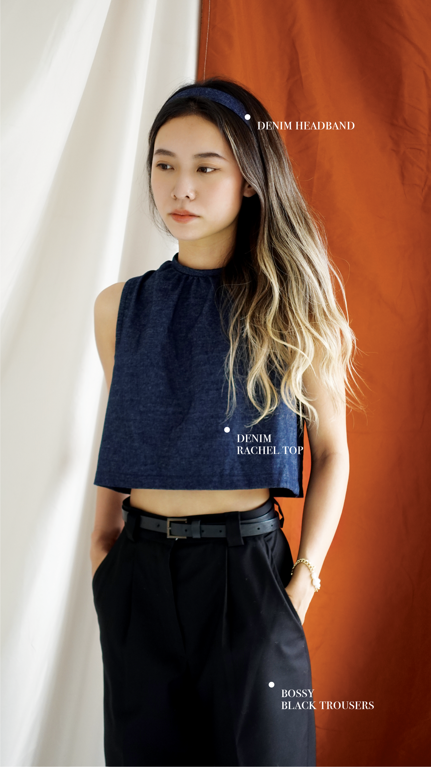 90s Rachel Top - Denim