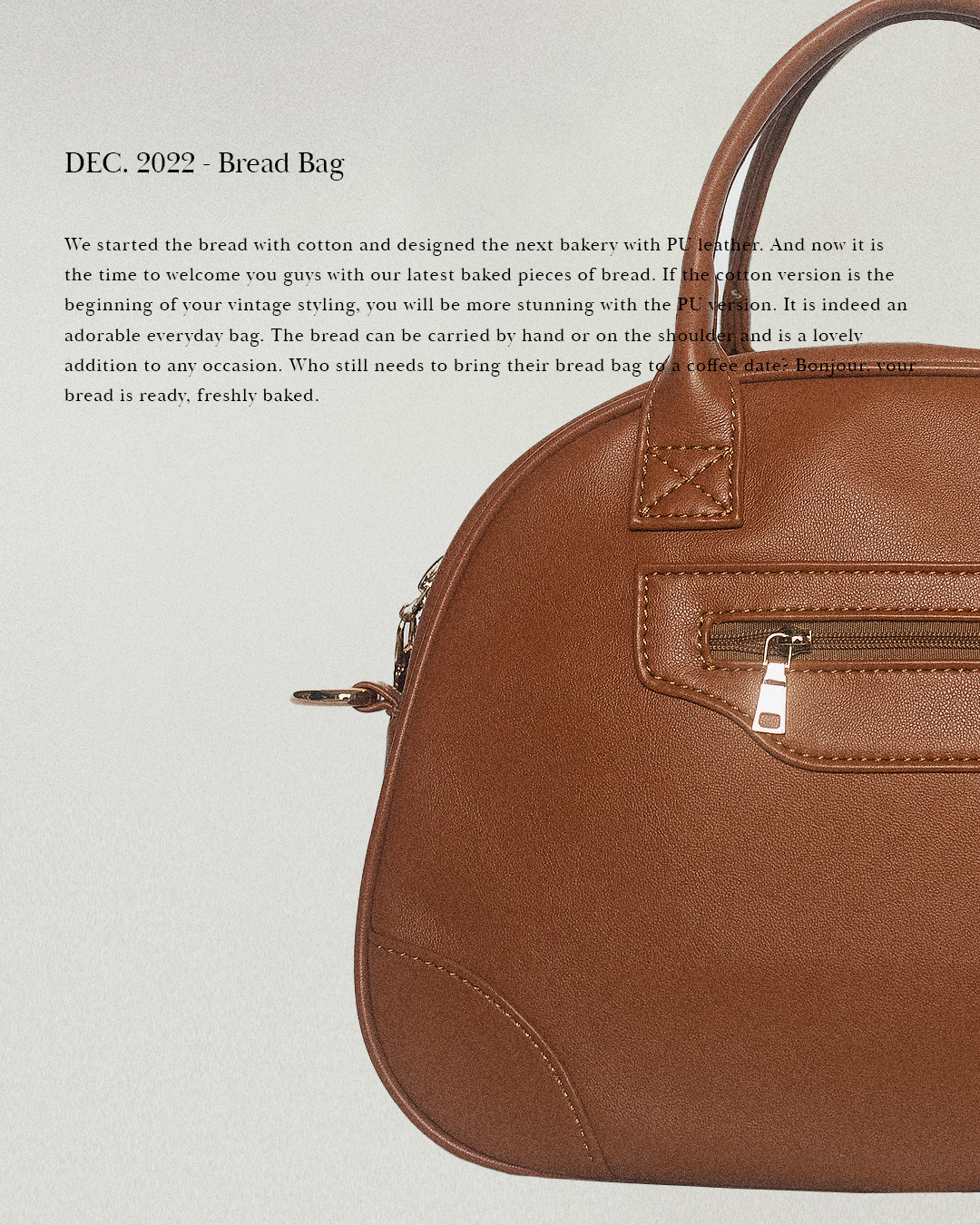 Bread Bag - Pu Leather Salted Caramel