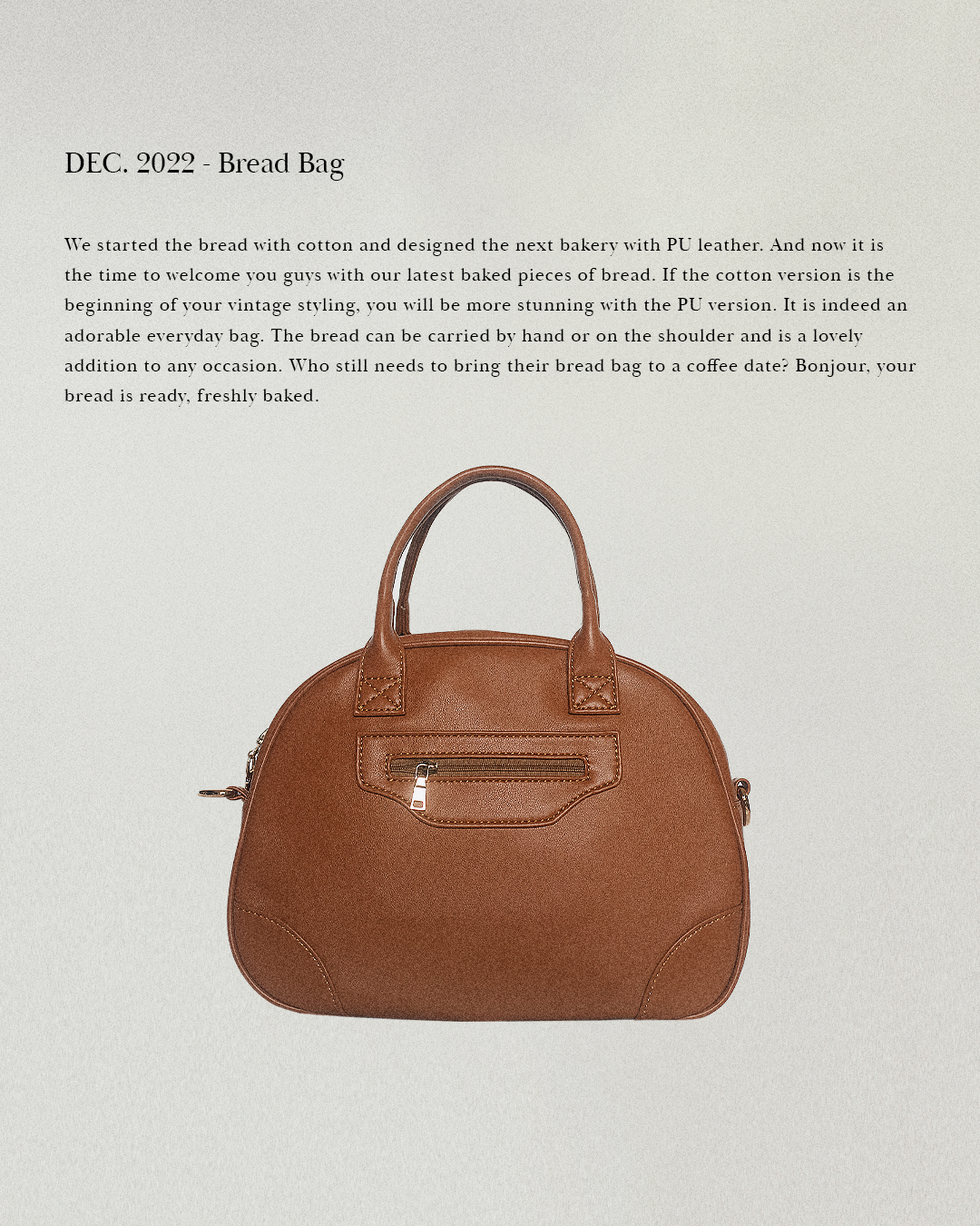 Bread Bag - Pu Leather Salted Caramel