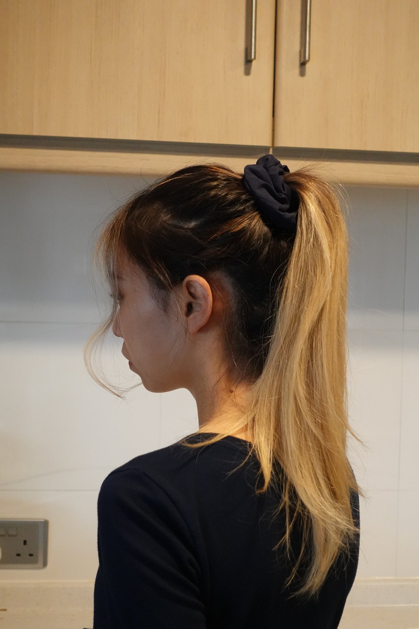 Soft Navy Scrunchie