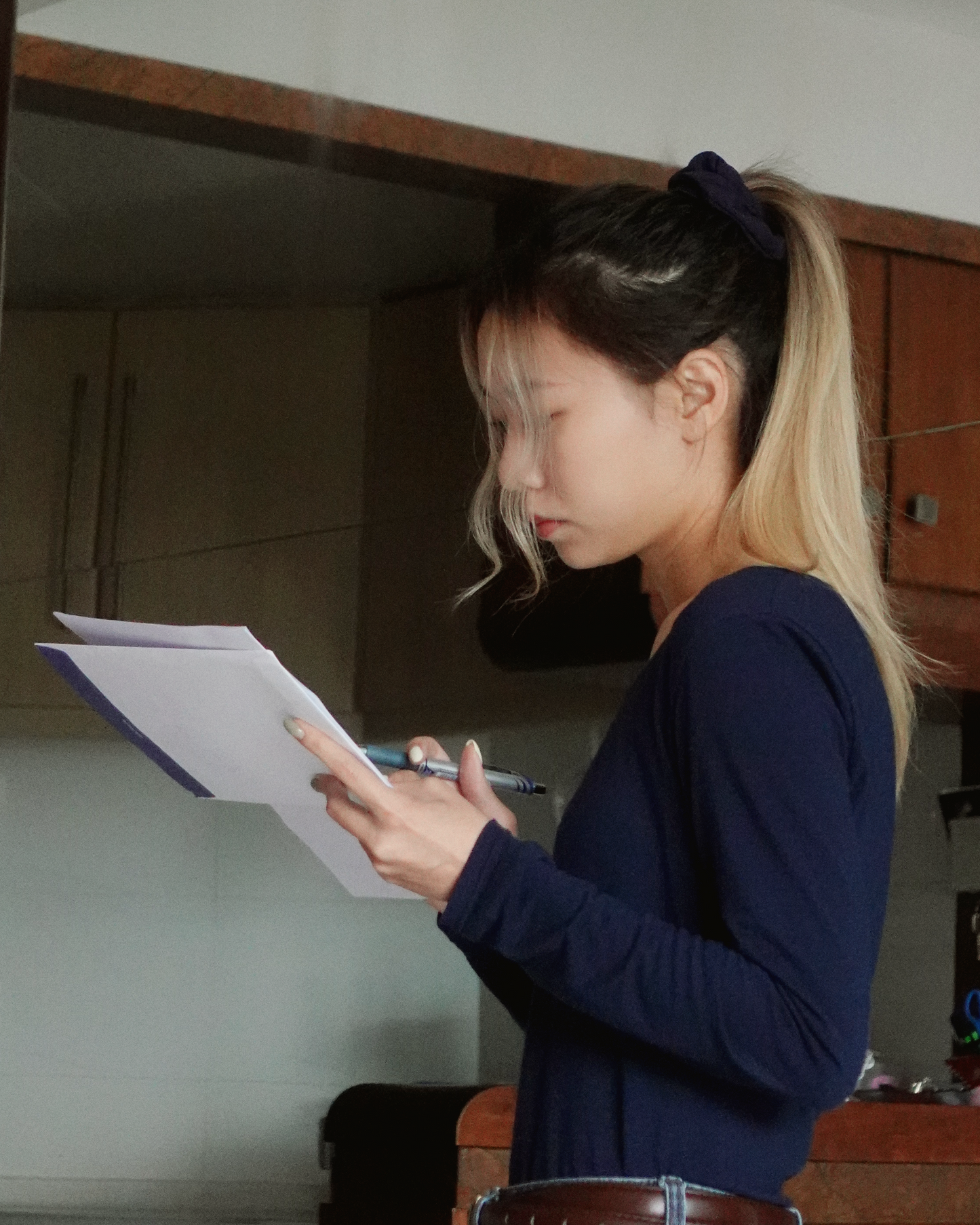 Soft Navy Scrunchie