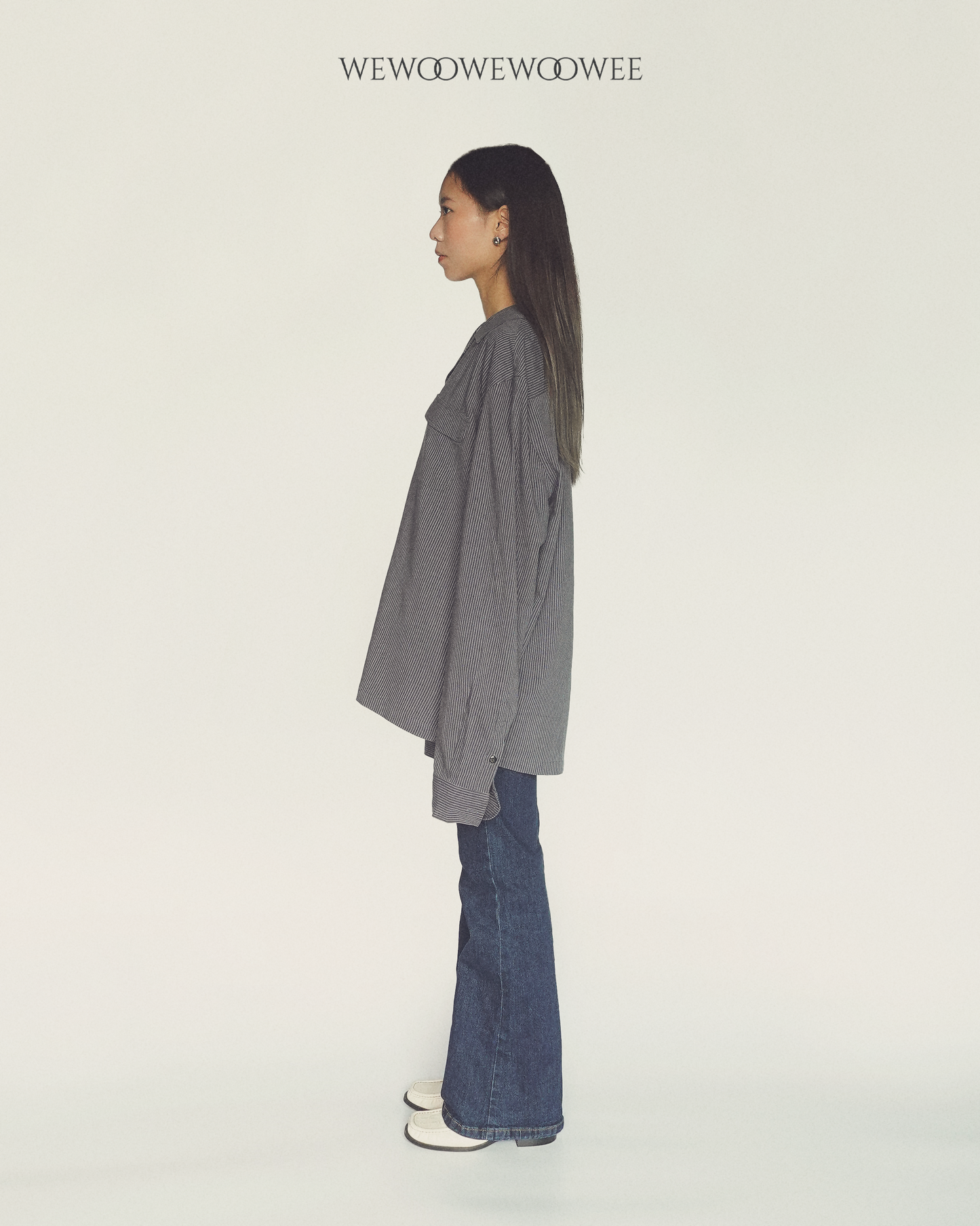 Lia Pocket Shirt - Striped Navy