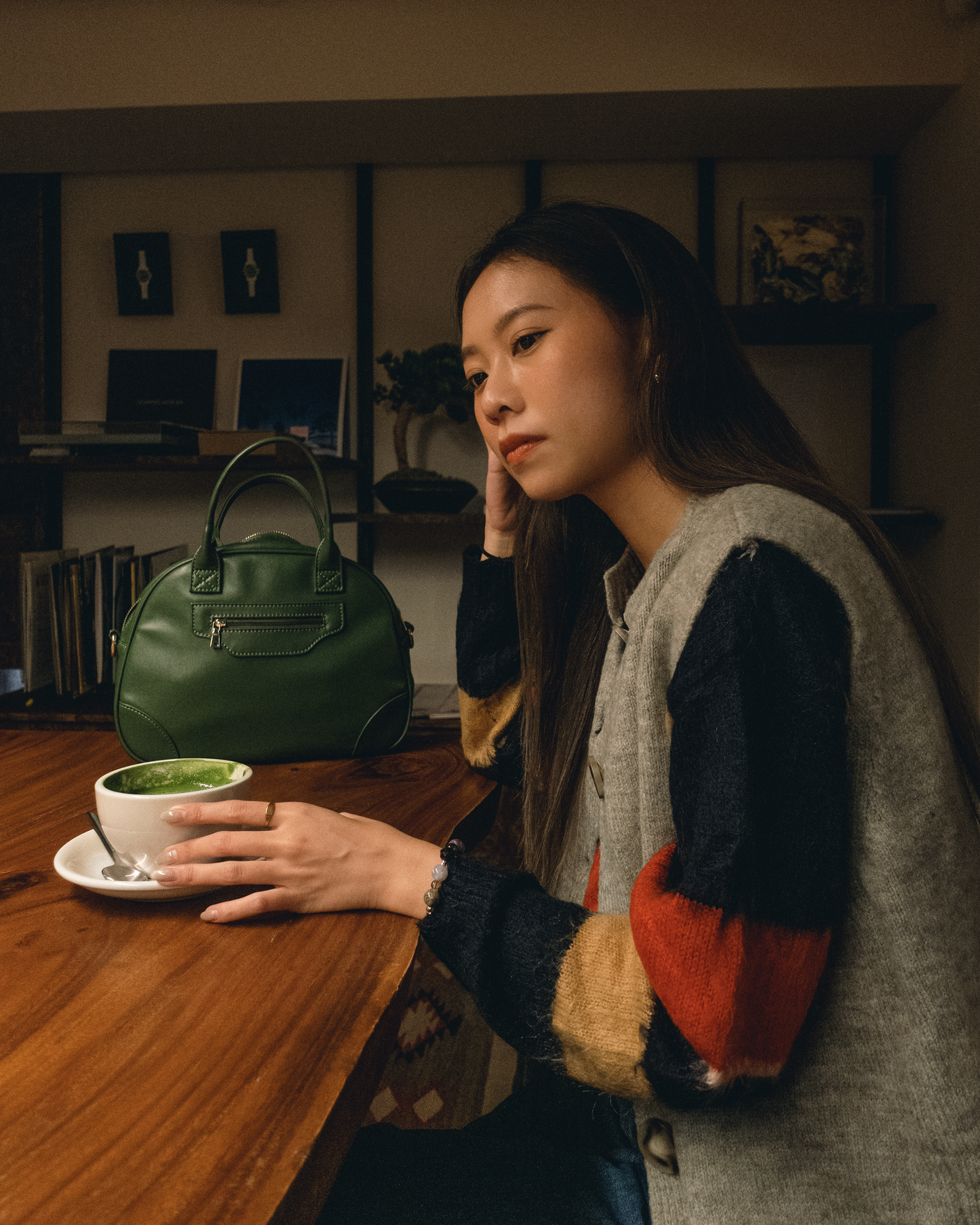 Bread Bag - Pu Leather Olive Army