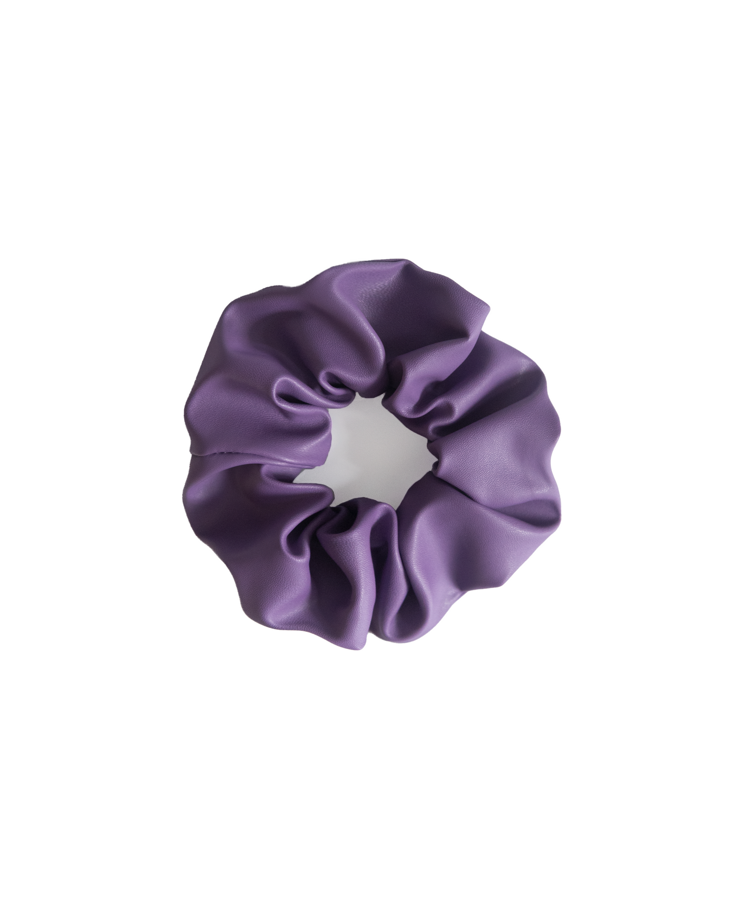 PU Leather Bright Purple Scrunchie
