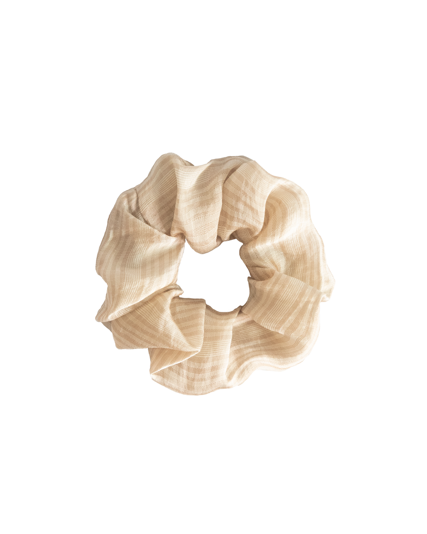Striped Champagne Scrunchie