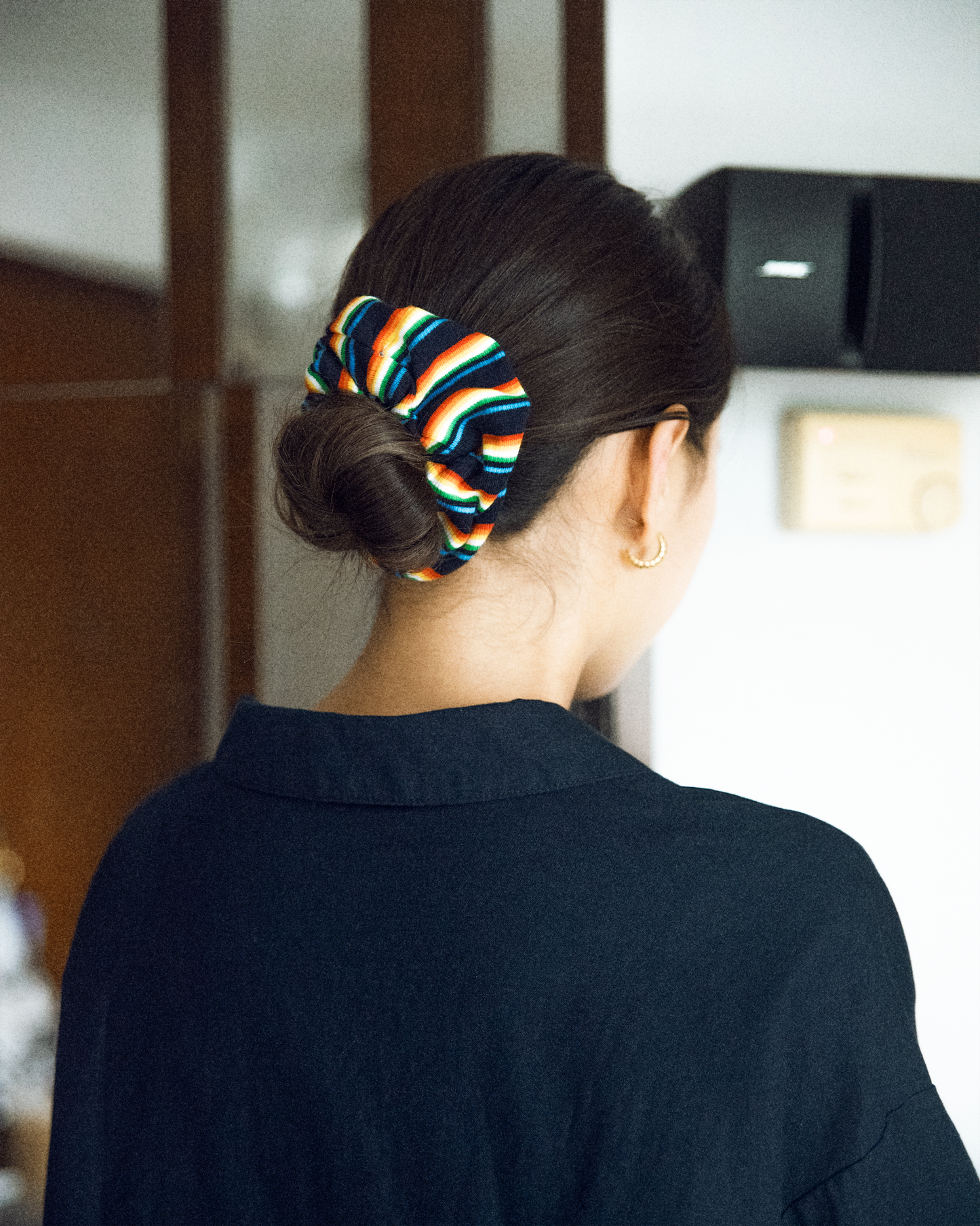 Rainbow Ribbed Scrunchie