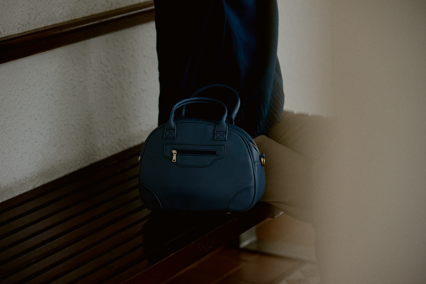 Bread Bag - Pu Leather Blue Dusk