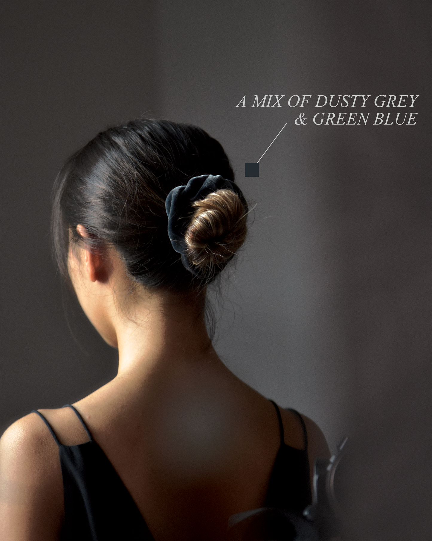 Dusty Blue Velvet Scrunchie
