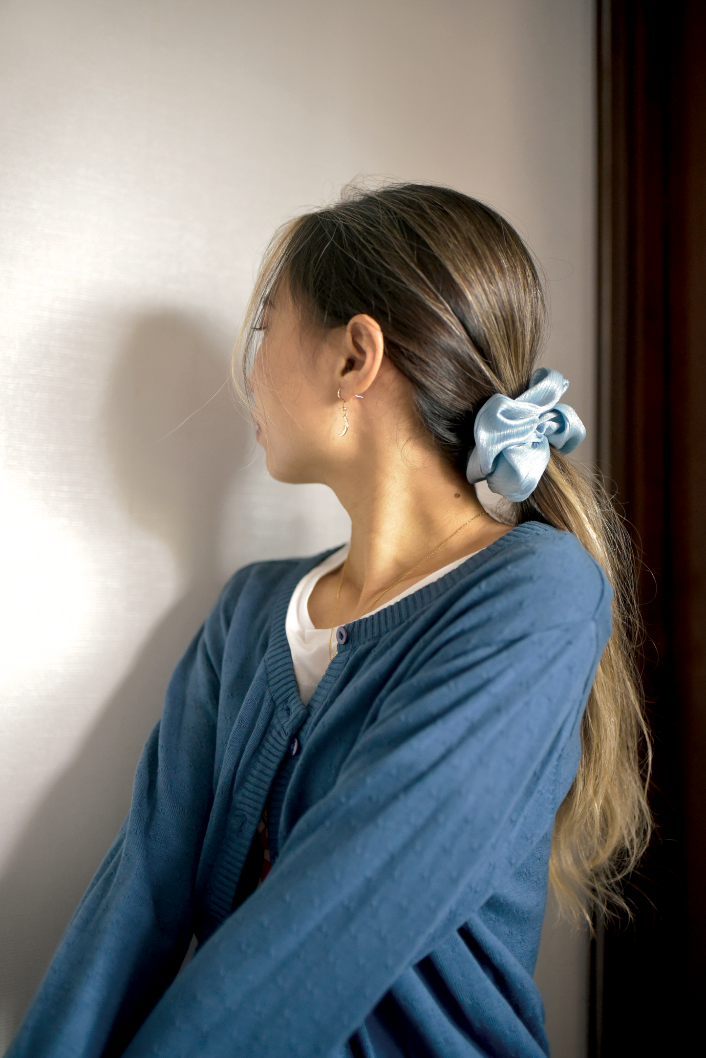 Icy Blue Scrunchie