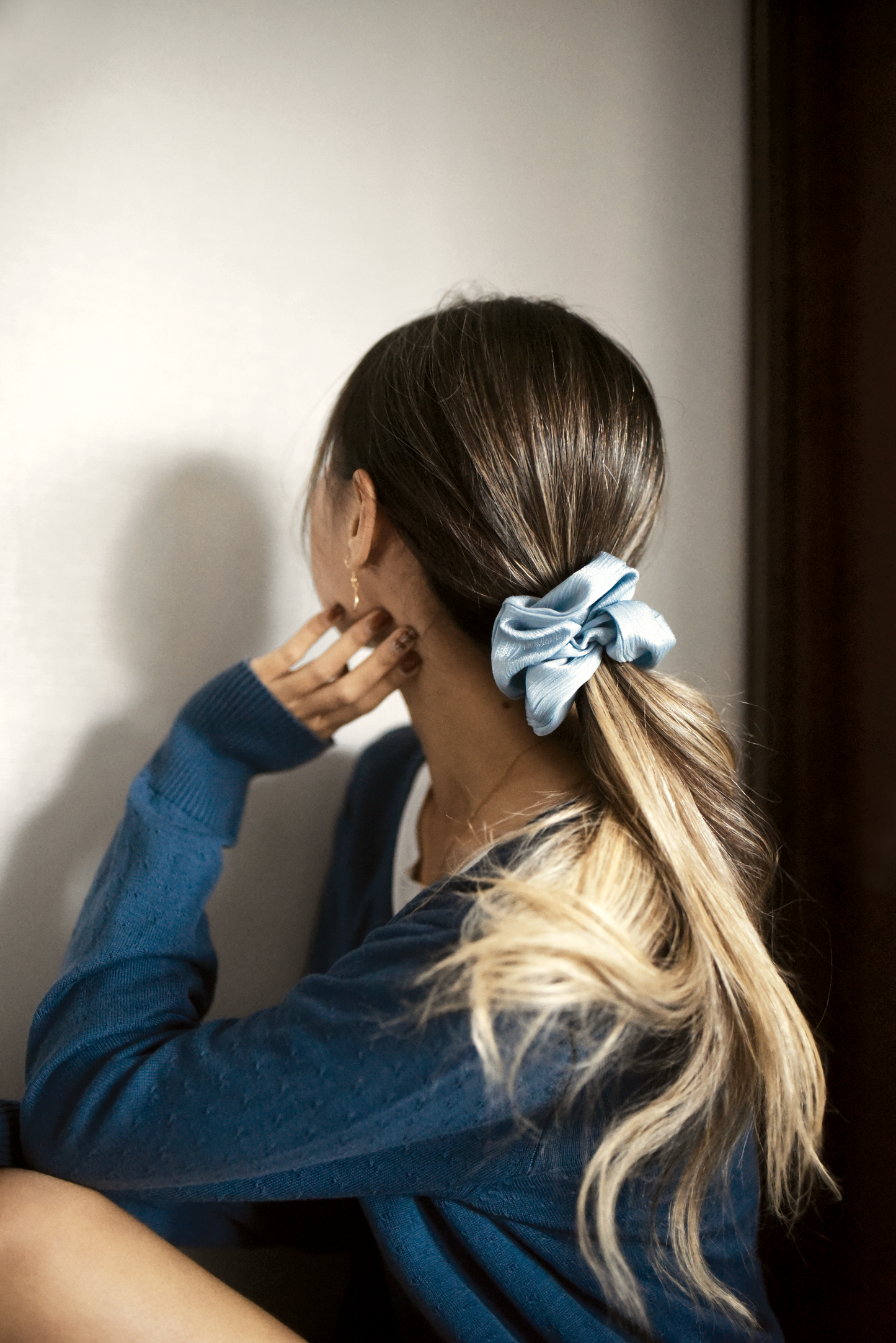 Icy Blue Scrunchie