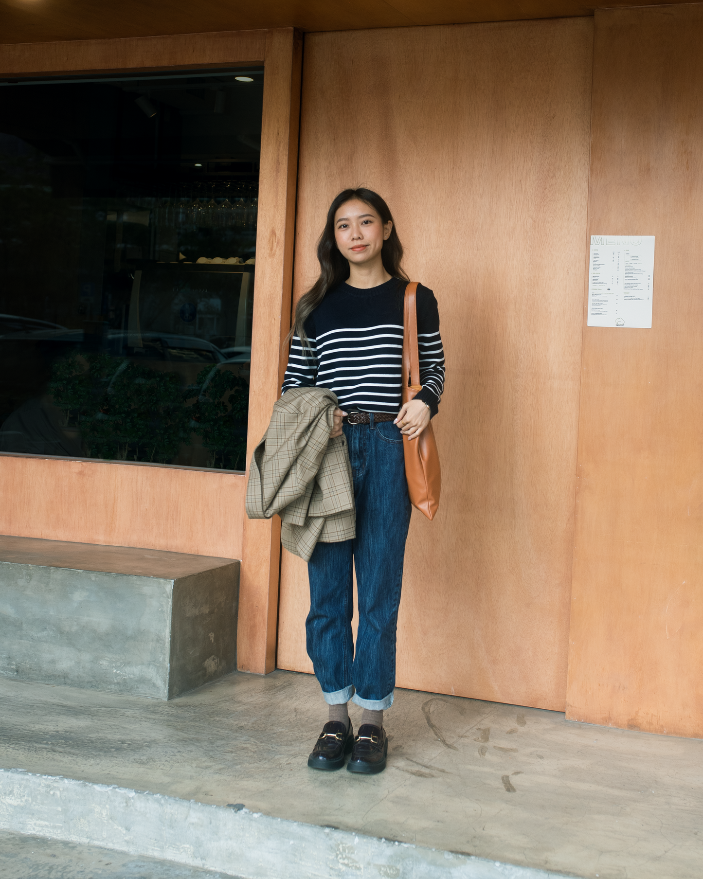 Sq.Tote - PU leather Brown