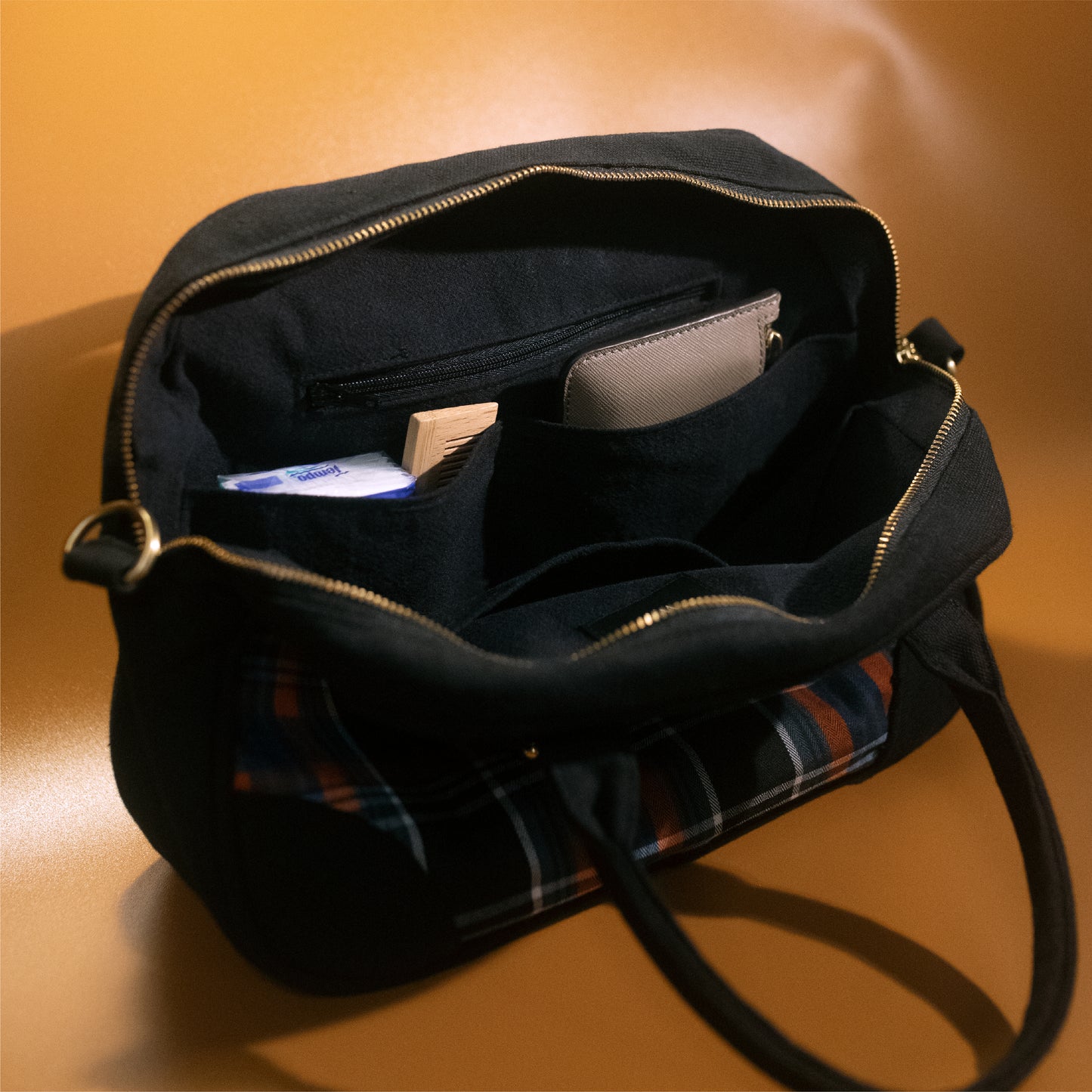 Bread Bag - Orange Checkered