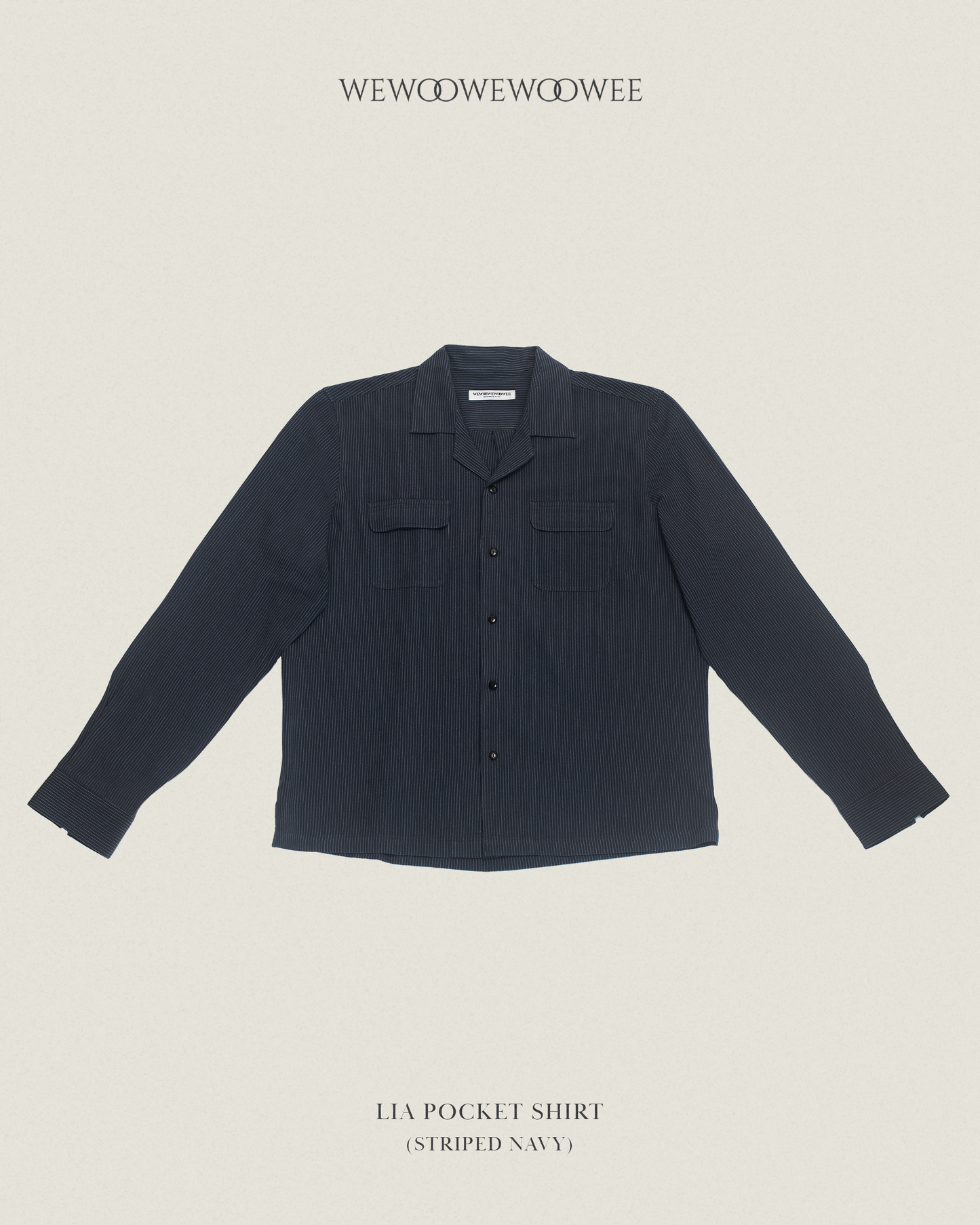 Lia Pocket Shirt - Striped Navy