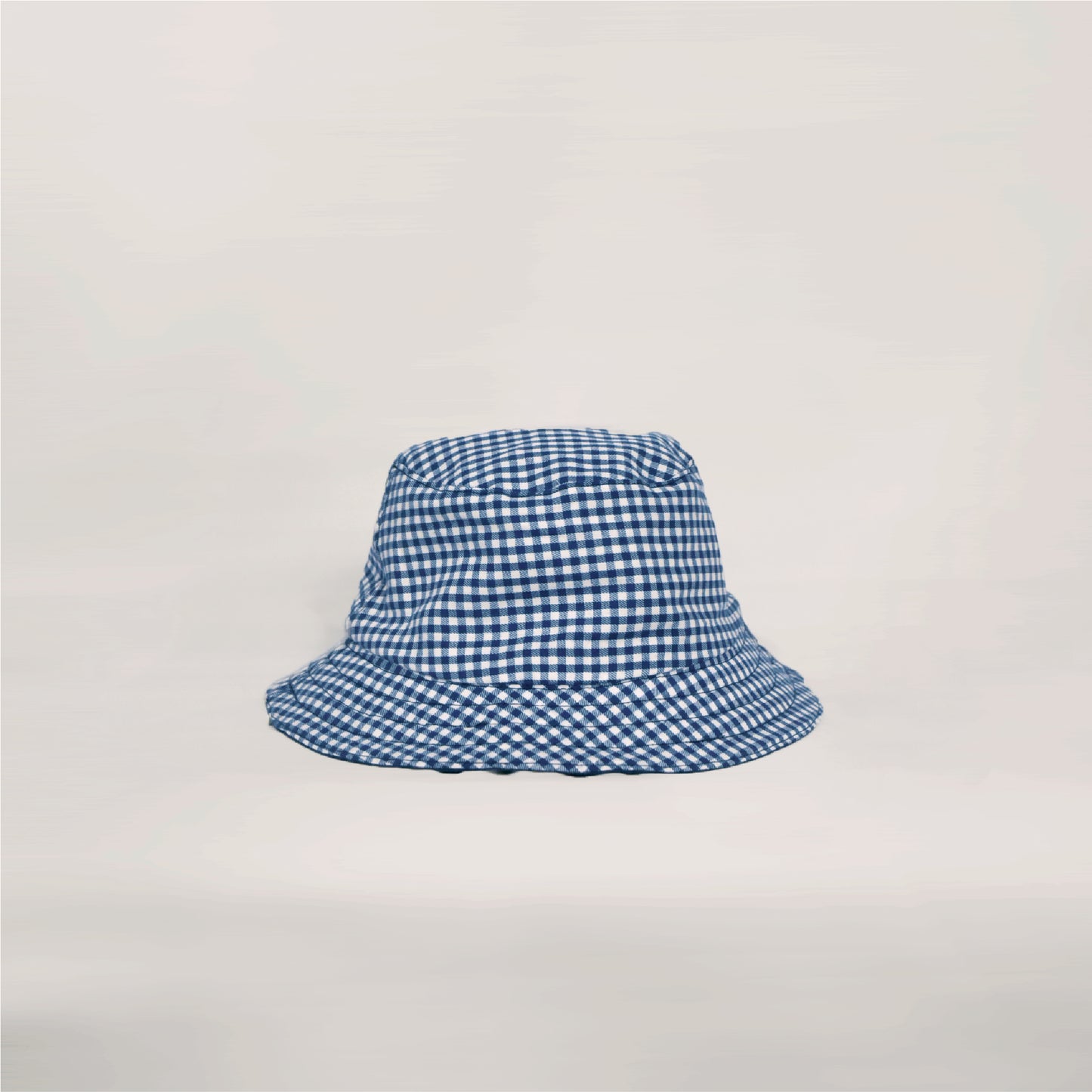 2-Sided Bucket Hat - Navy Gingham