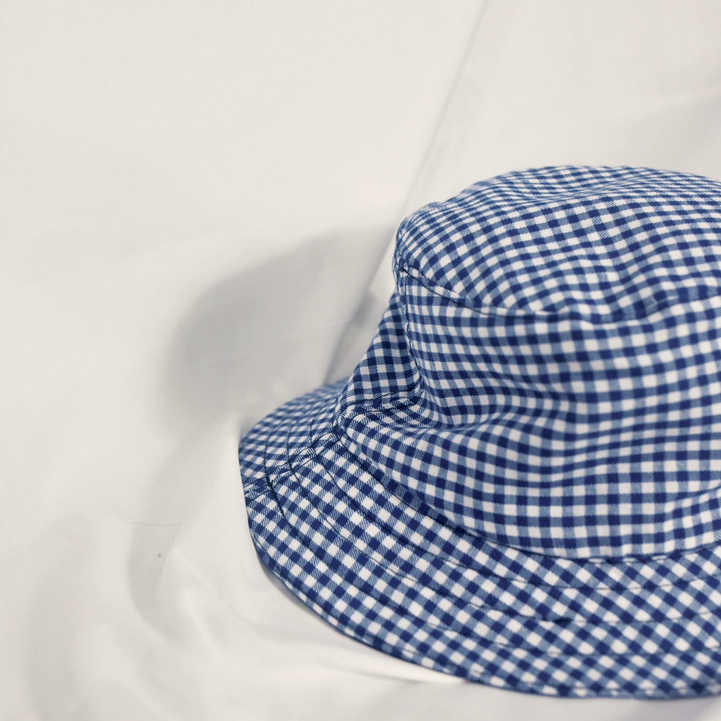 2-Sided Bucket Hat - Navy Gingham