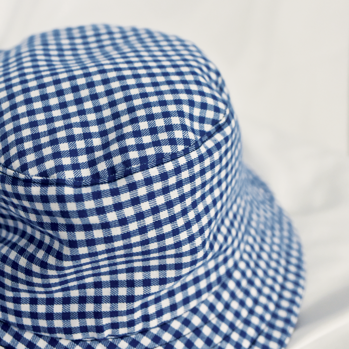 2-Sided Bucket Hat - Navy Gingham