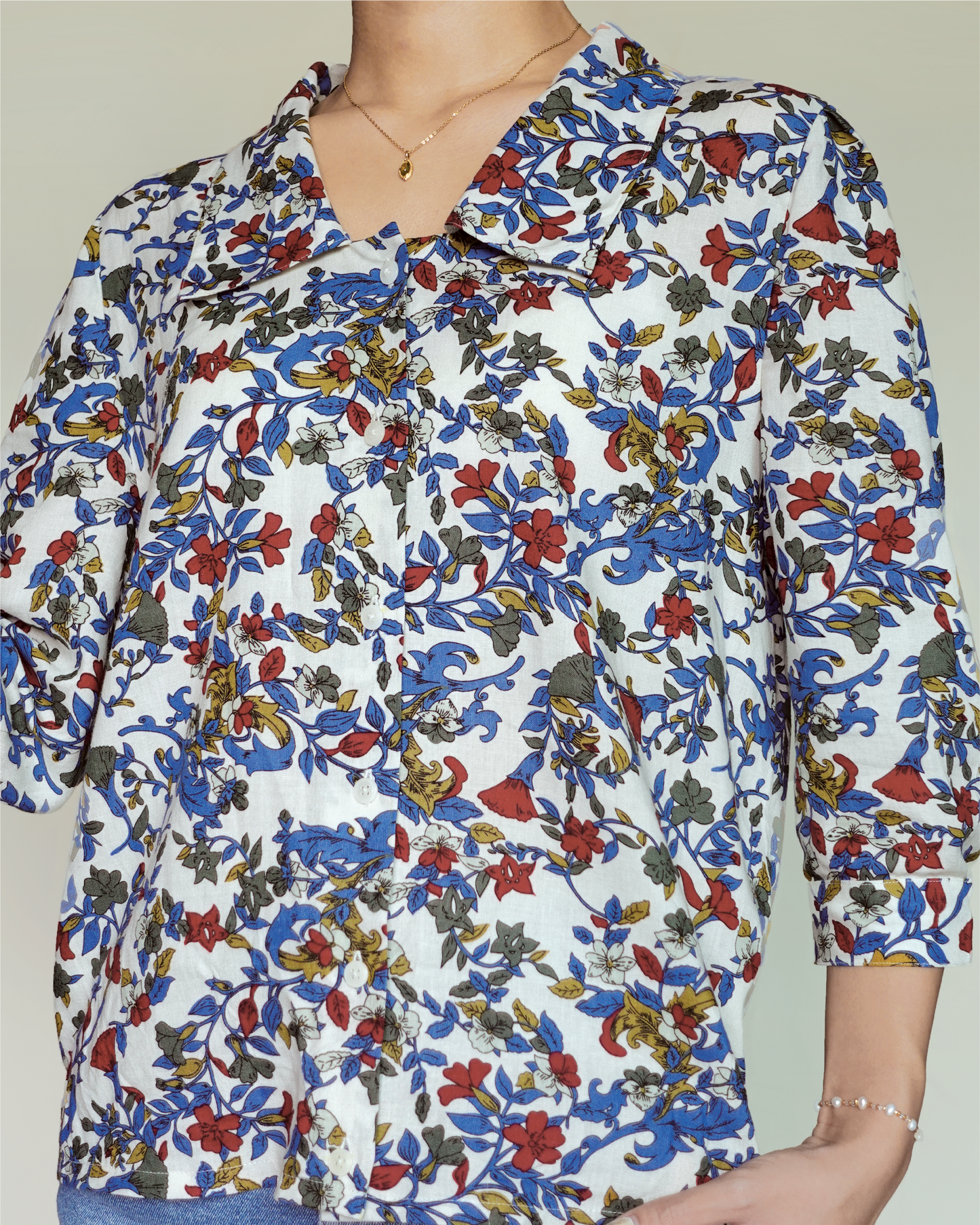 Loose Fit Shirt - Vintage Floral