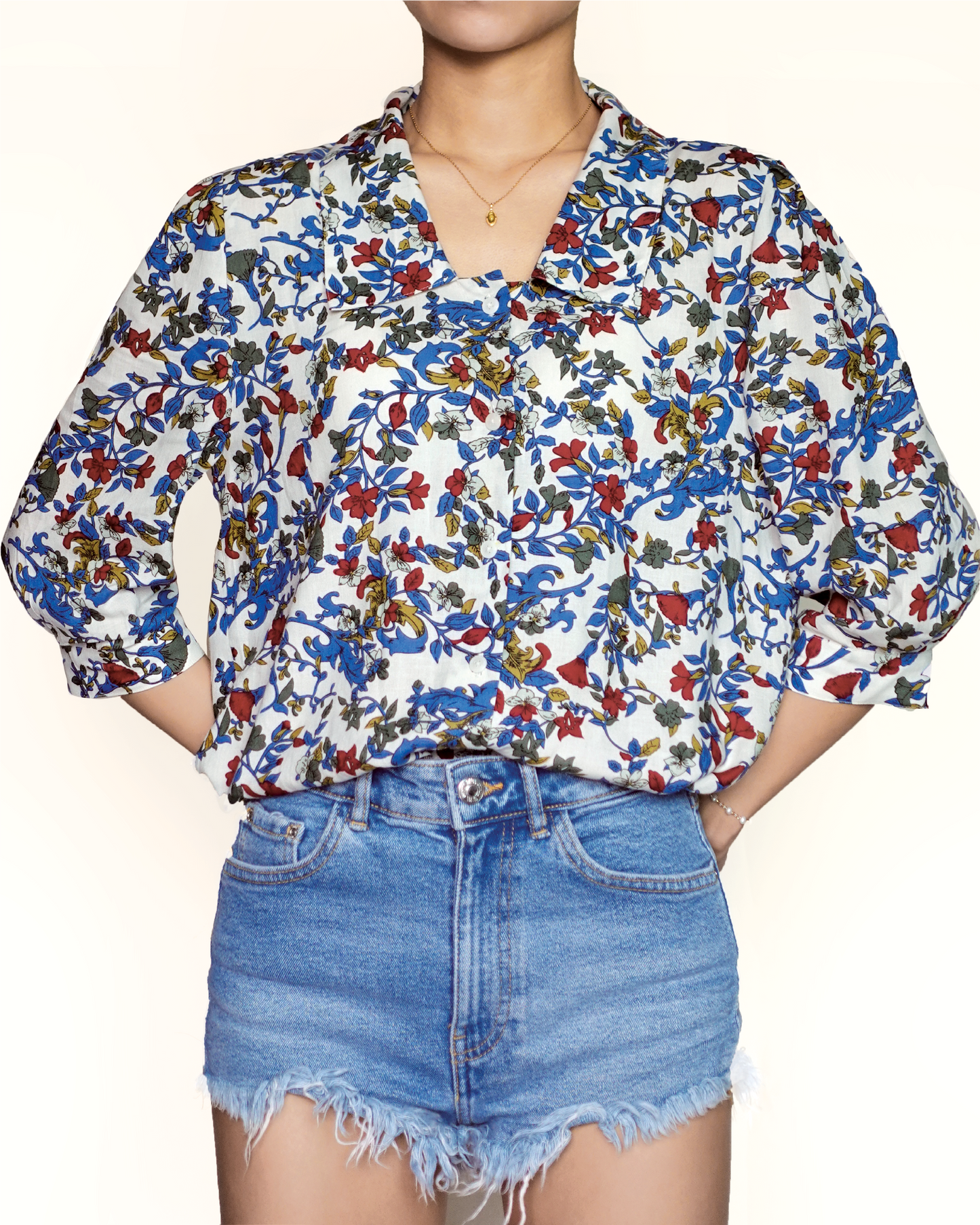 Loose Fit Shirt - Vintage Floral