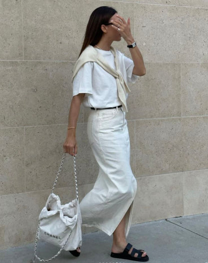 111519 - More About: Roman A-line Maxi Skirt