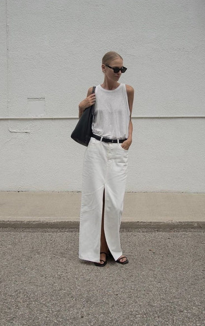 111519 - More About: Roman A-line Maxi Skirt