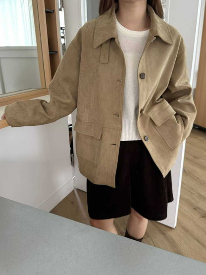 111541 - Faux Suede Autumn Coat