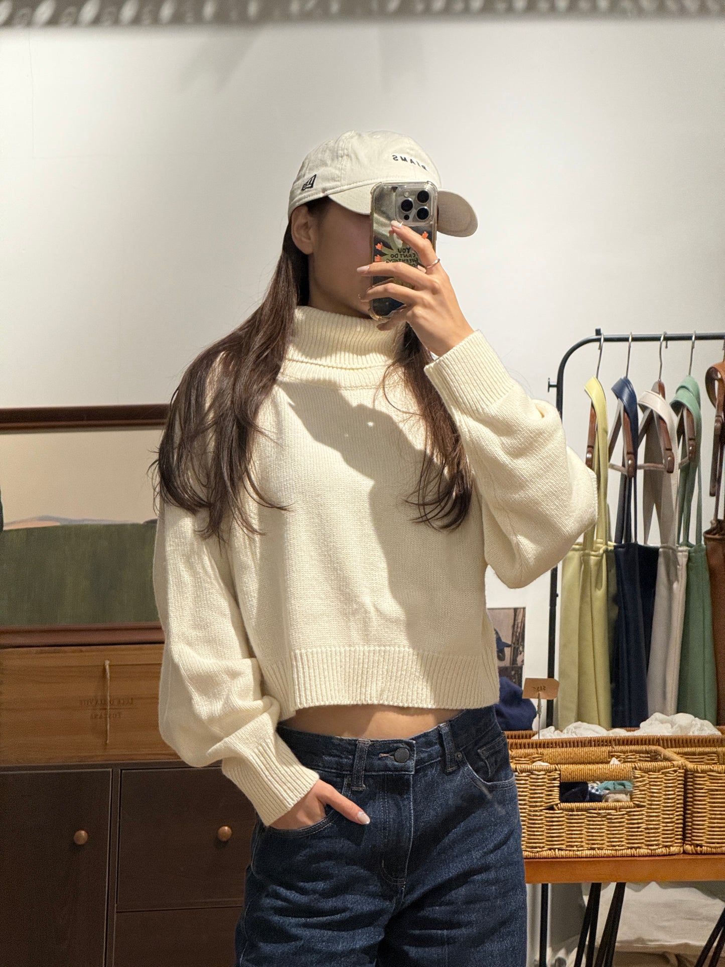 111559 - Wool Turtleneck Raglan Knit