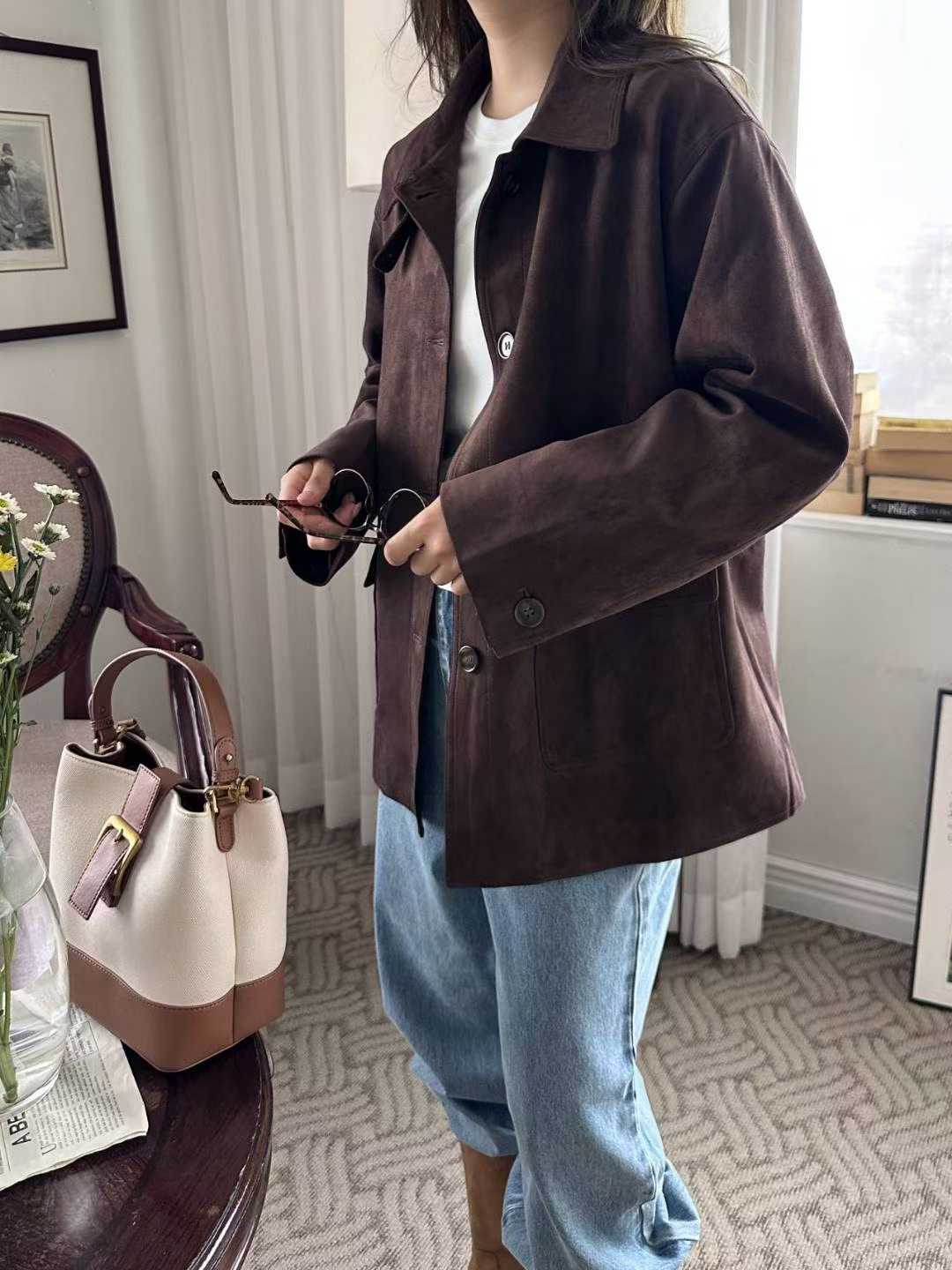 111541 - Faux Suede Autumn Coat