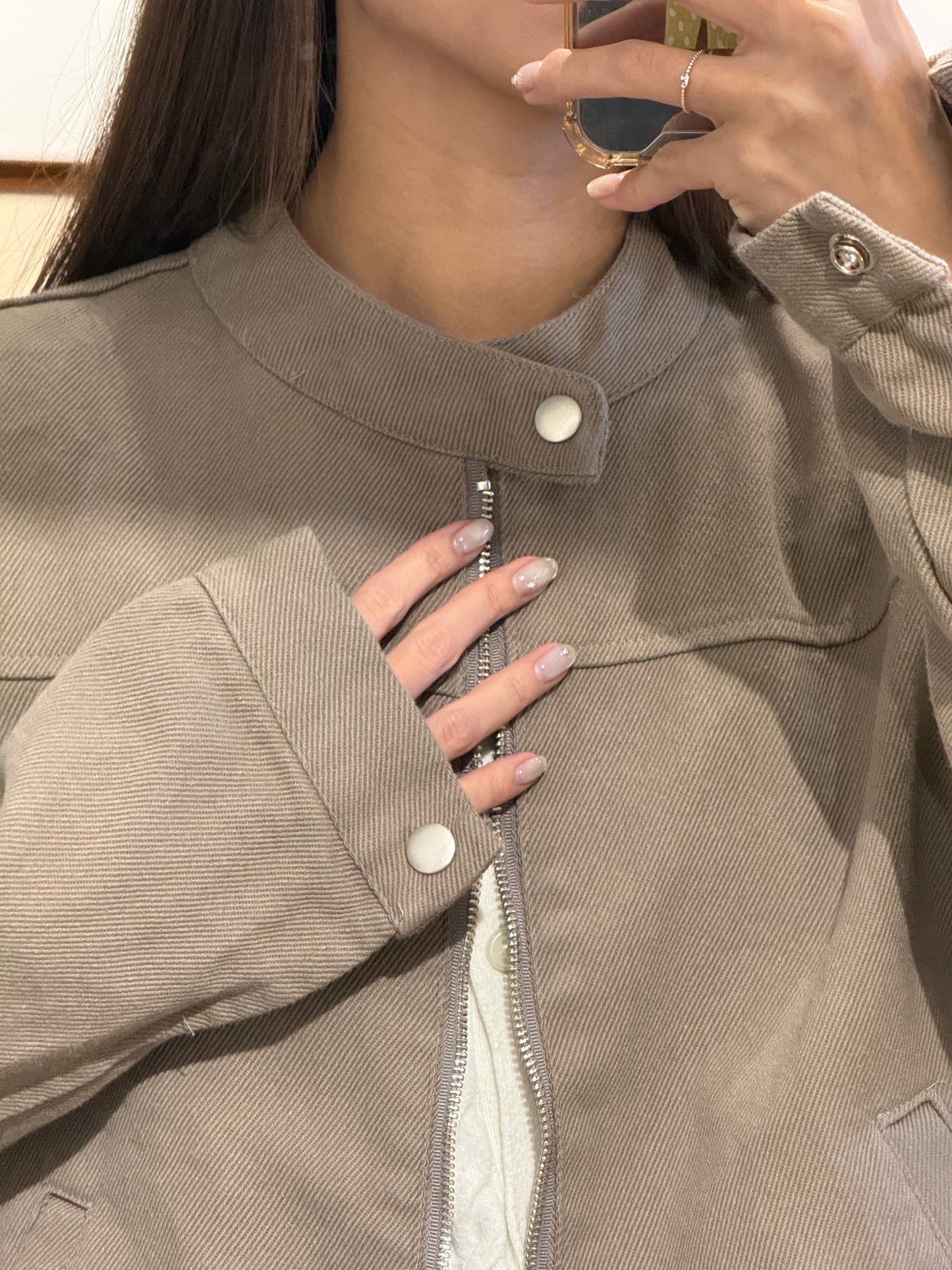 111555 - Washed Biker Jacket